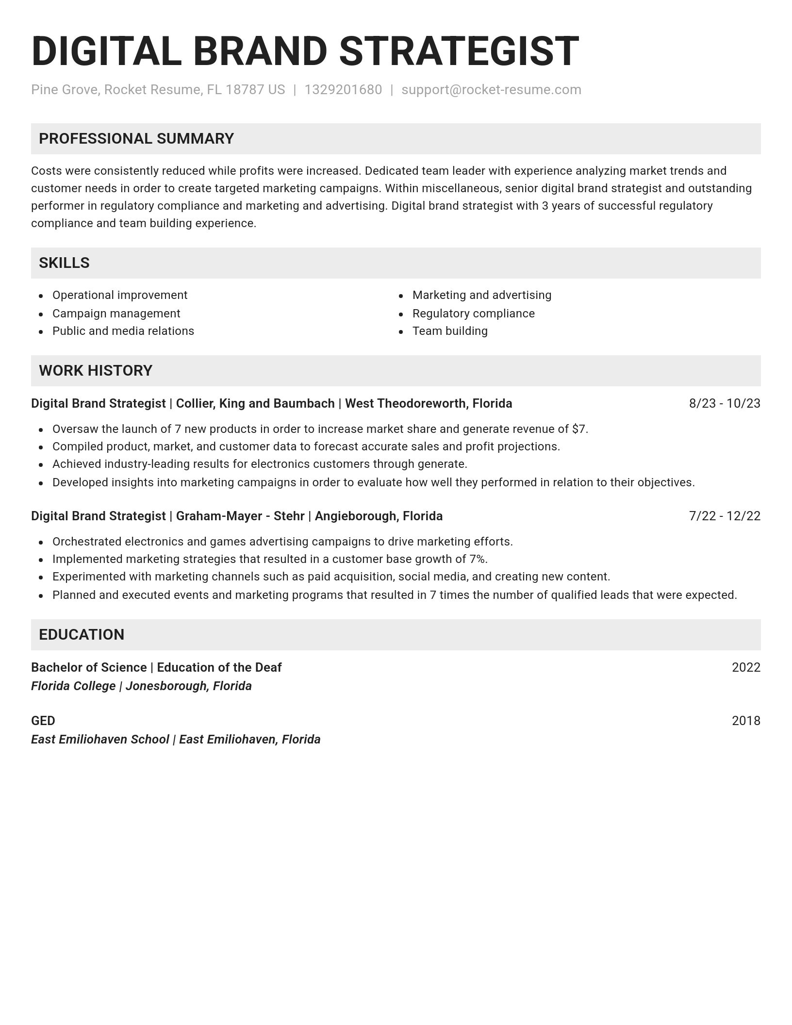 Genius resume template