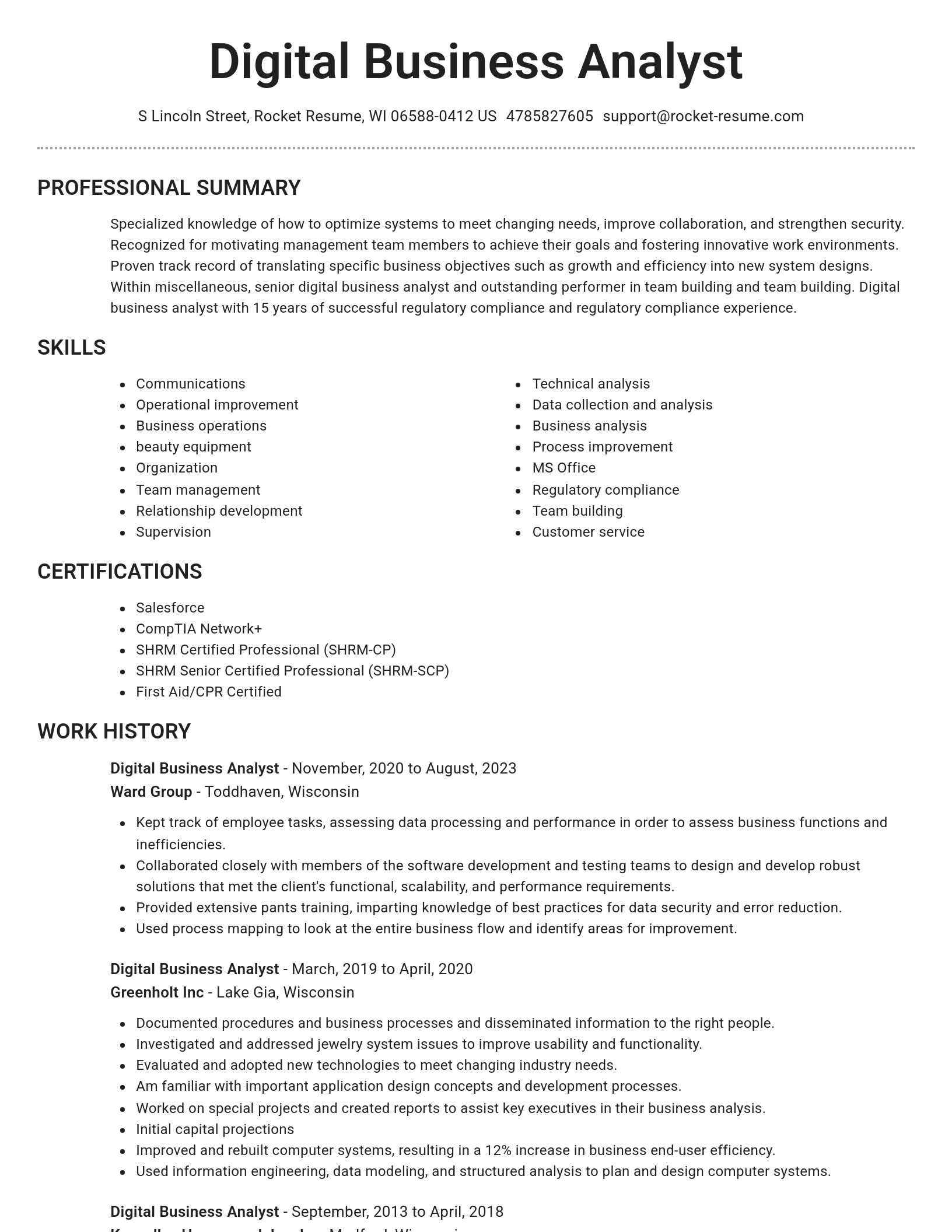 Brilliant resume template
