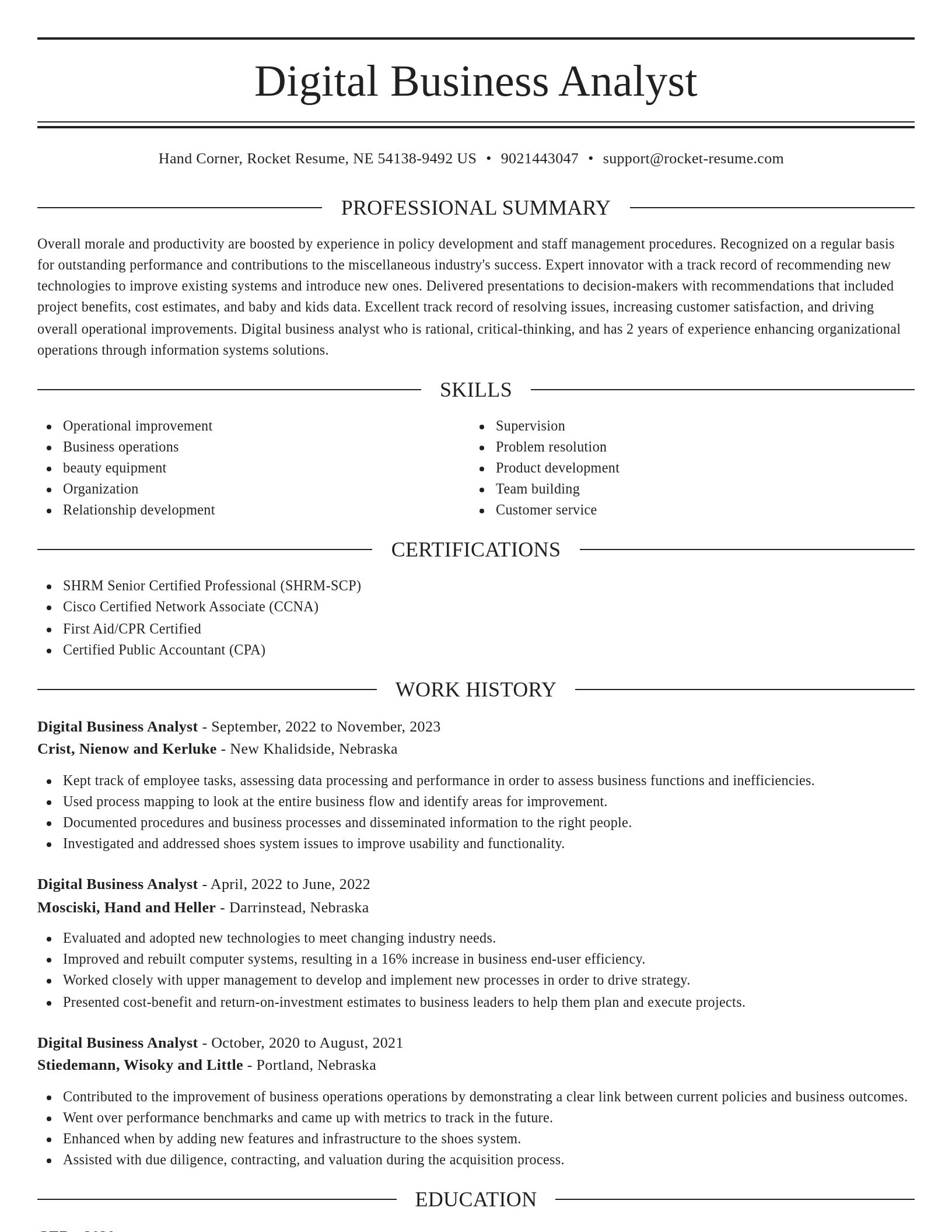Elegant resume template
