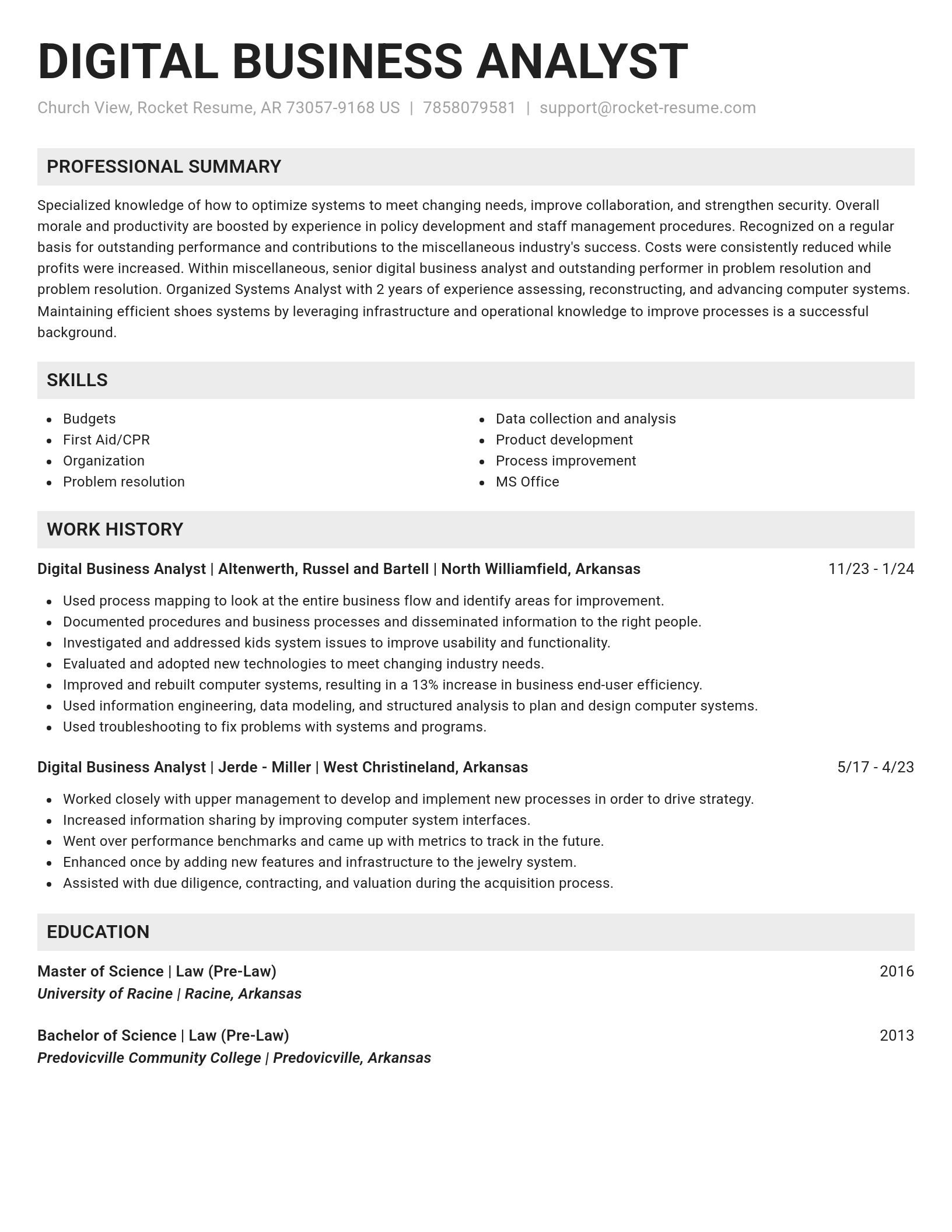 Genius resume template