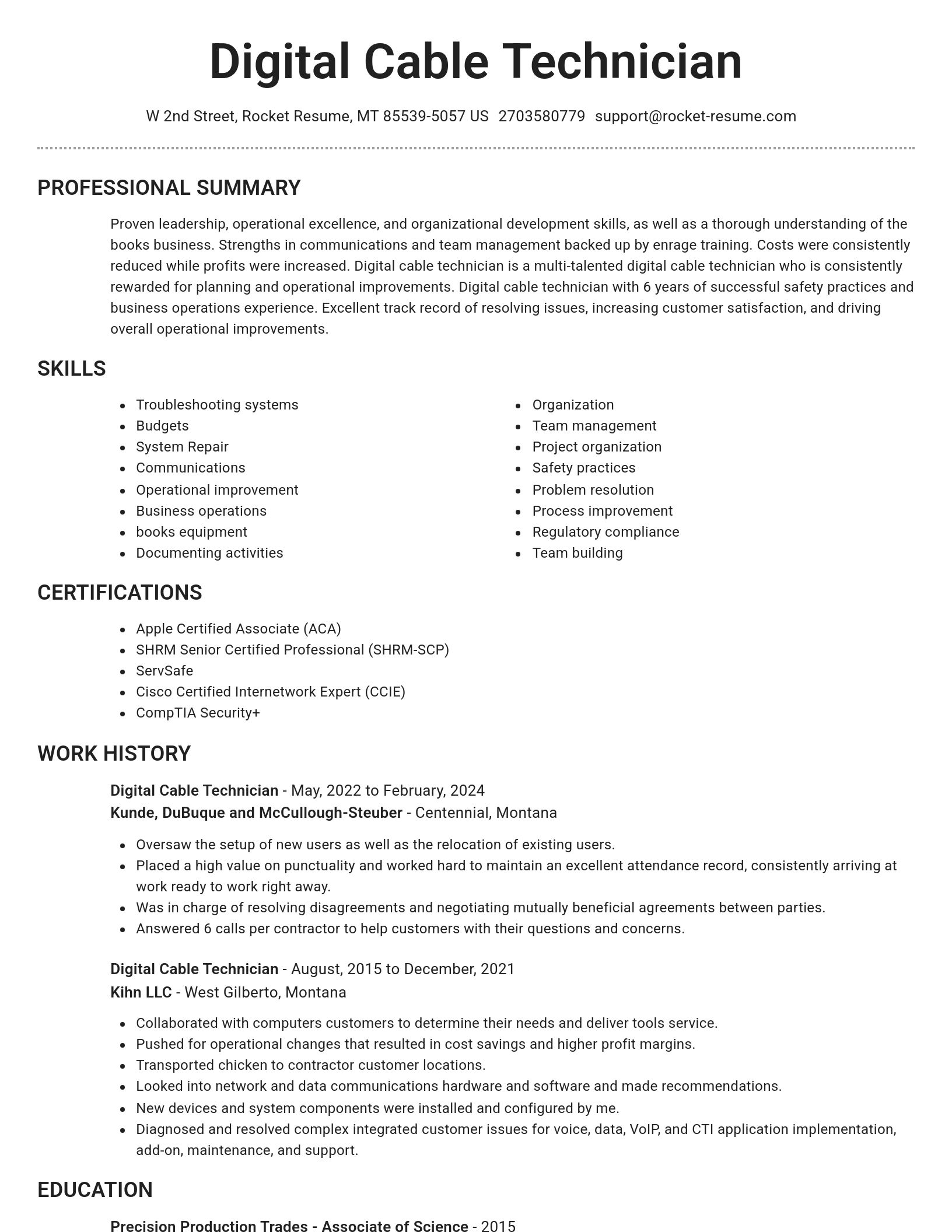 Brilliant resume template