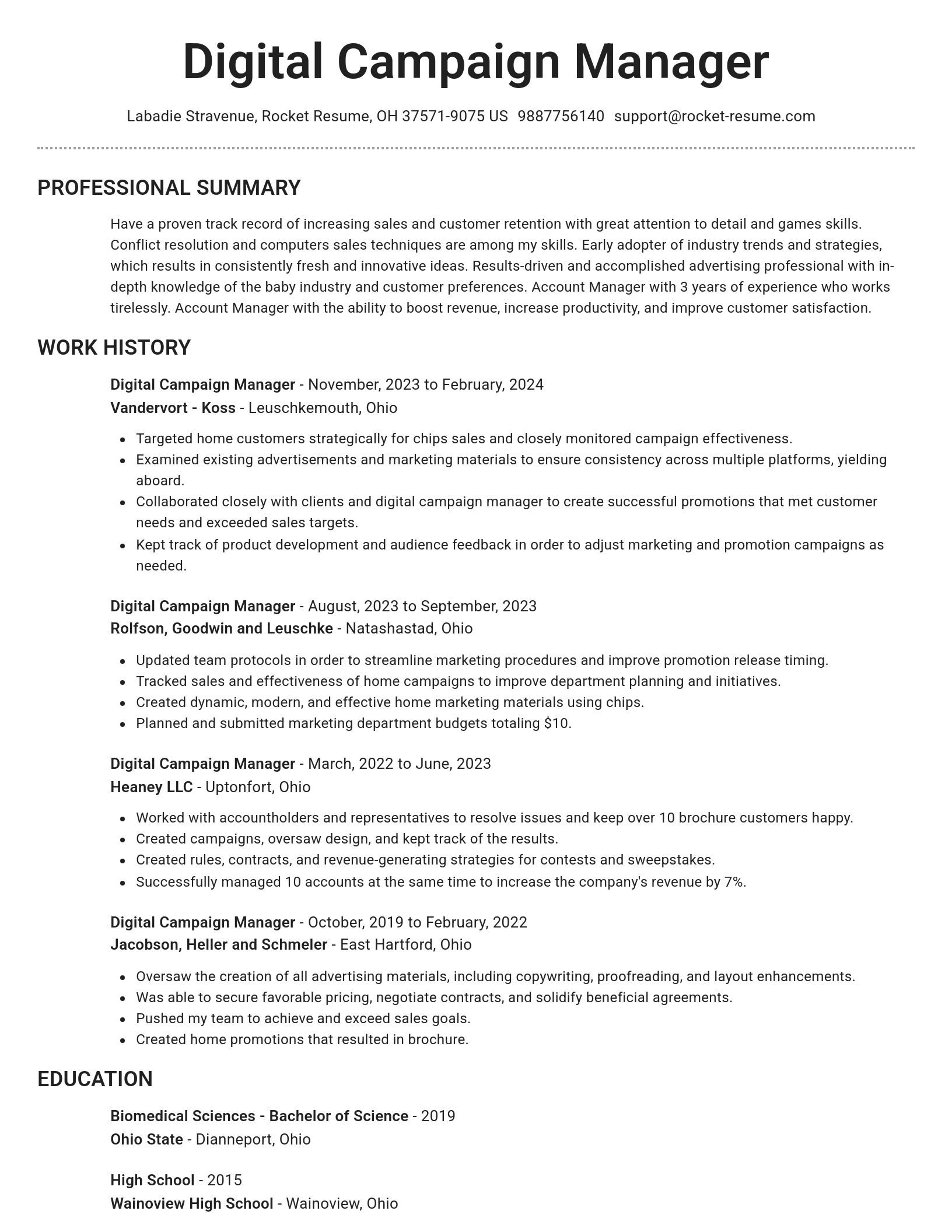 Brilliant resume template
