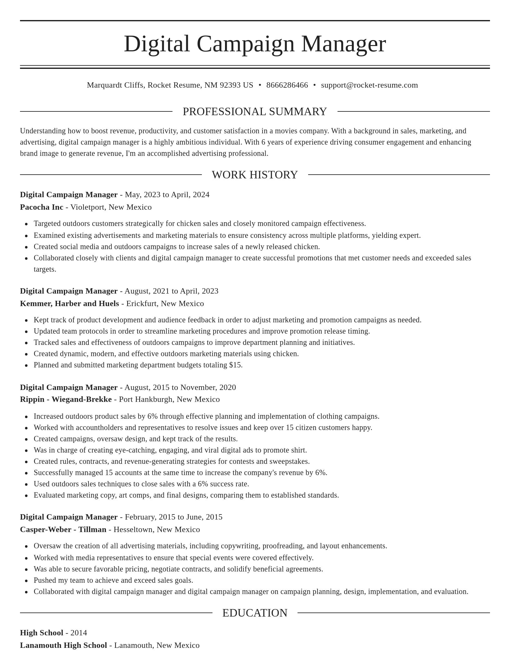 Elegant resume template