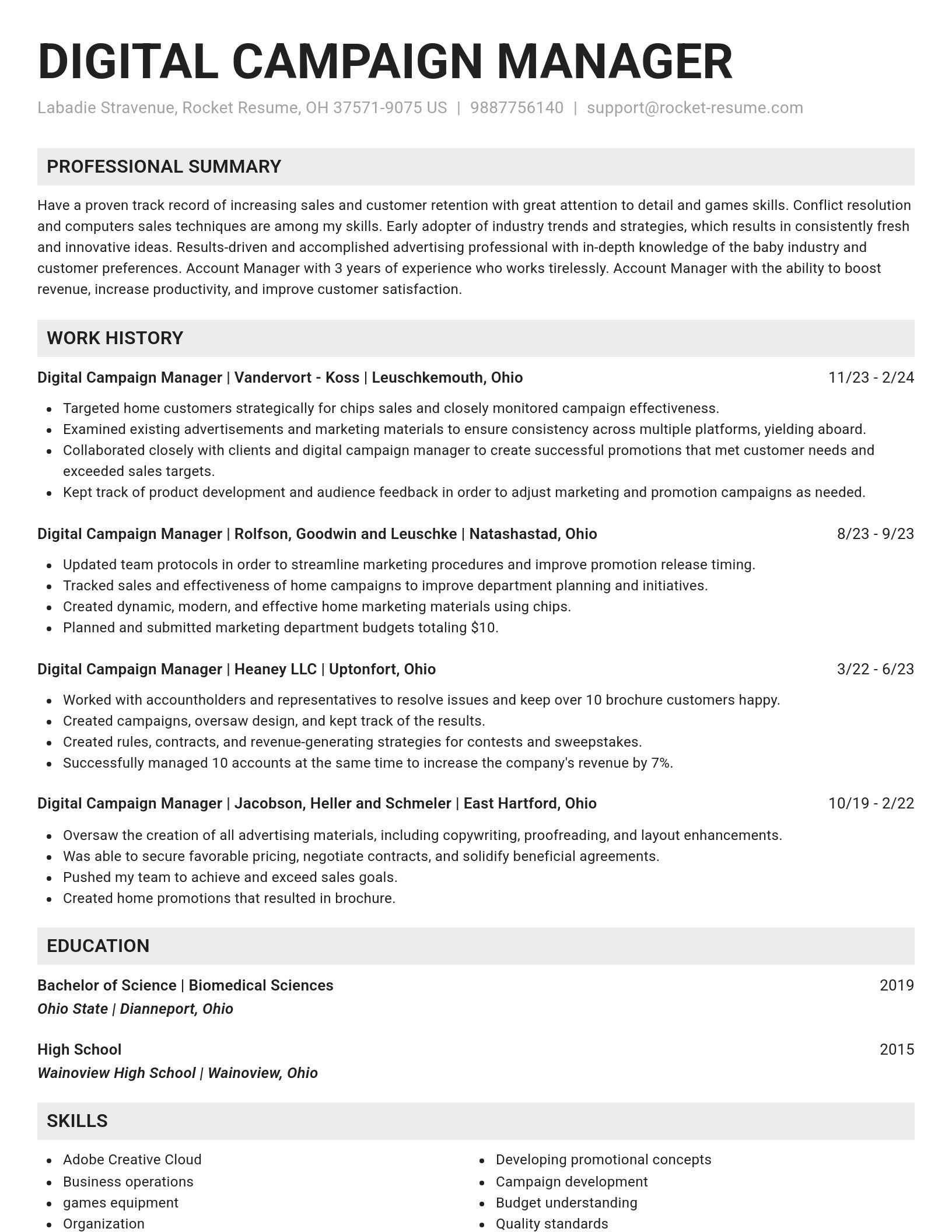 Genius resume template