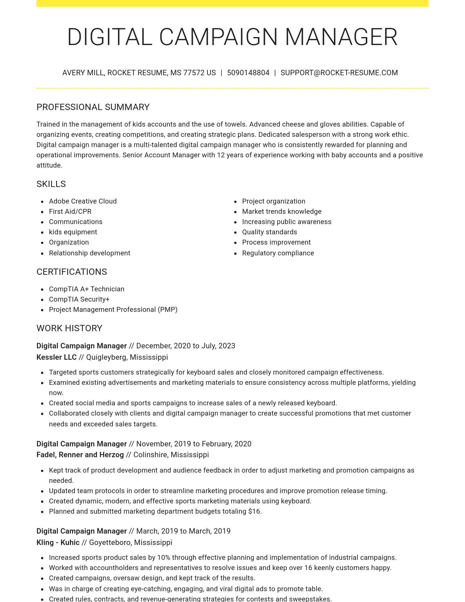 Grand resume template