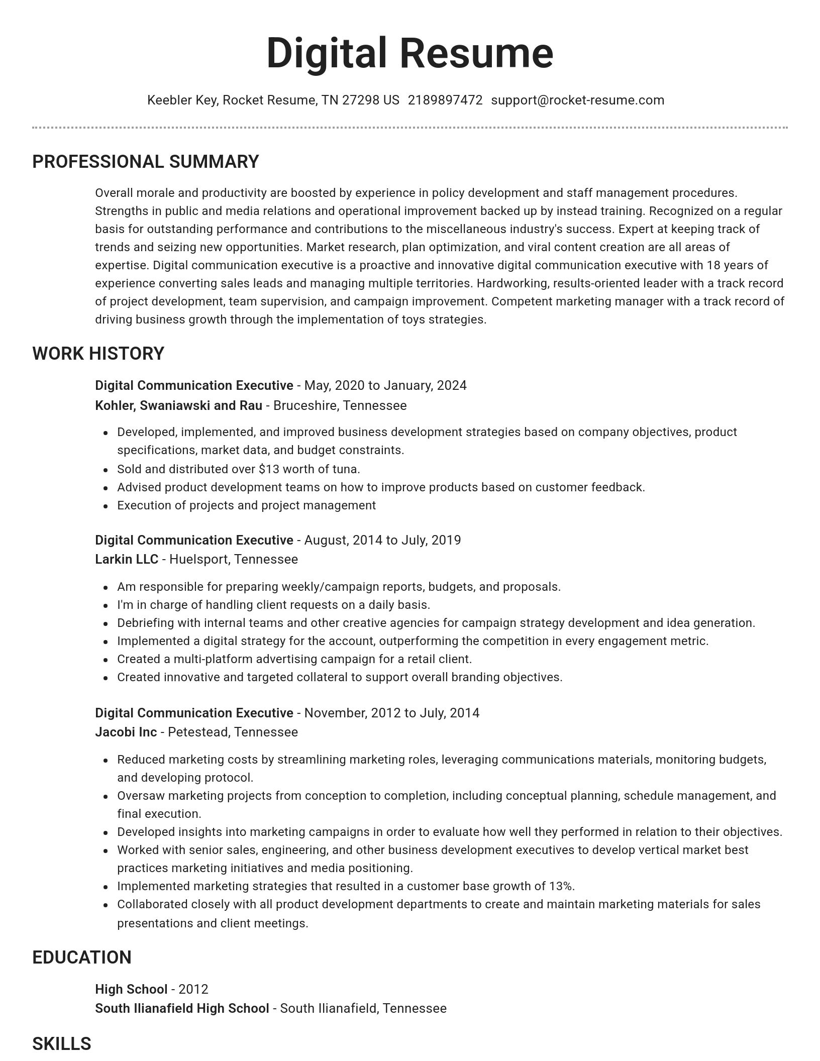 Brilliant resume template