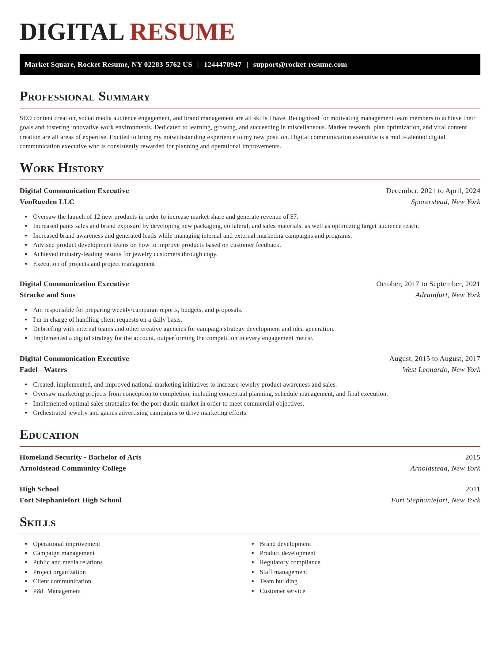 Exquisite resume template