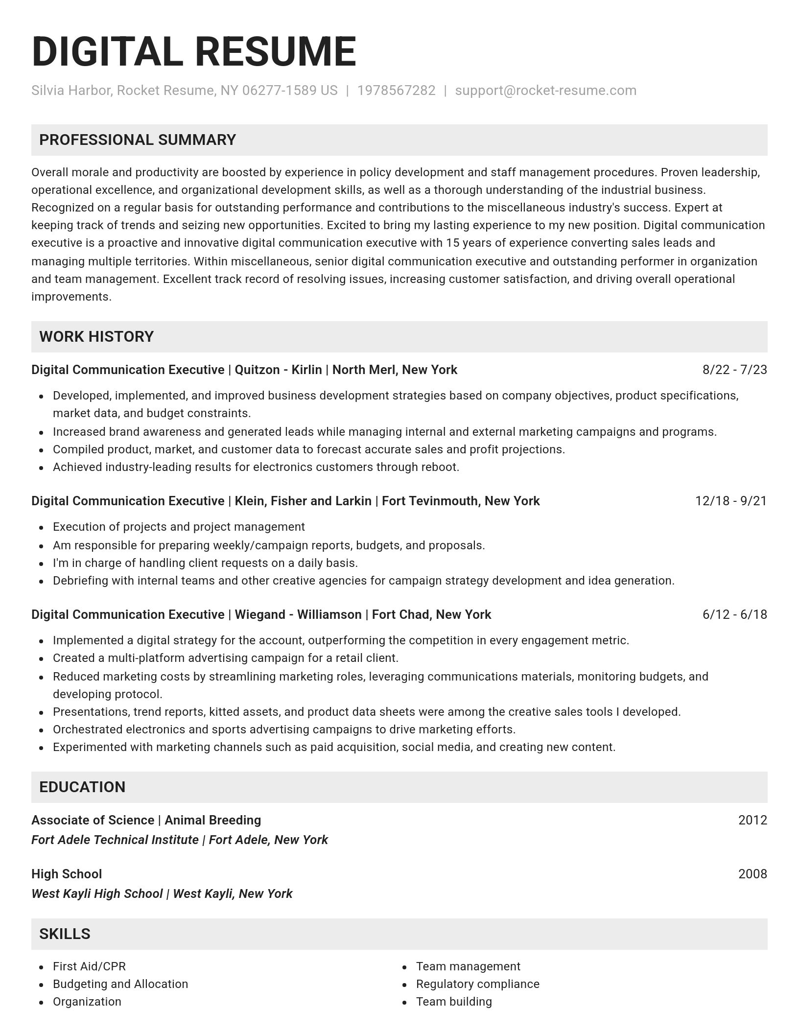 Genius resume template