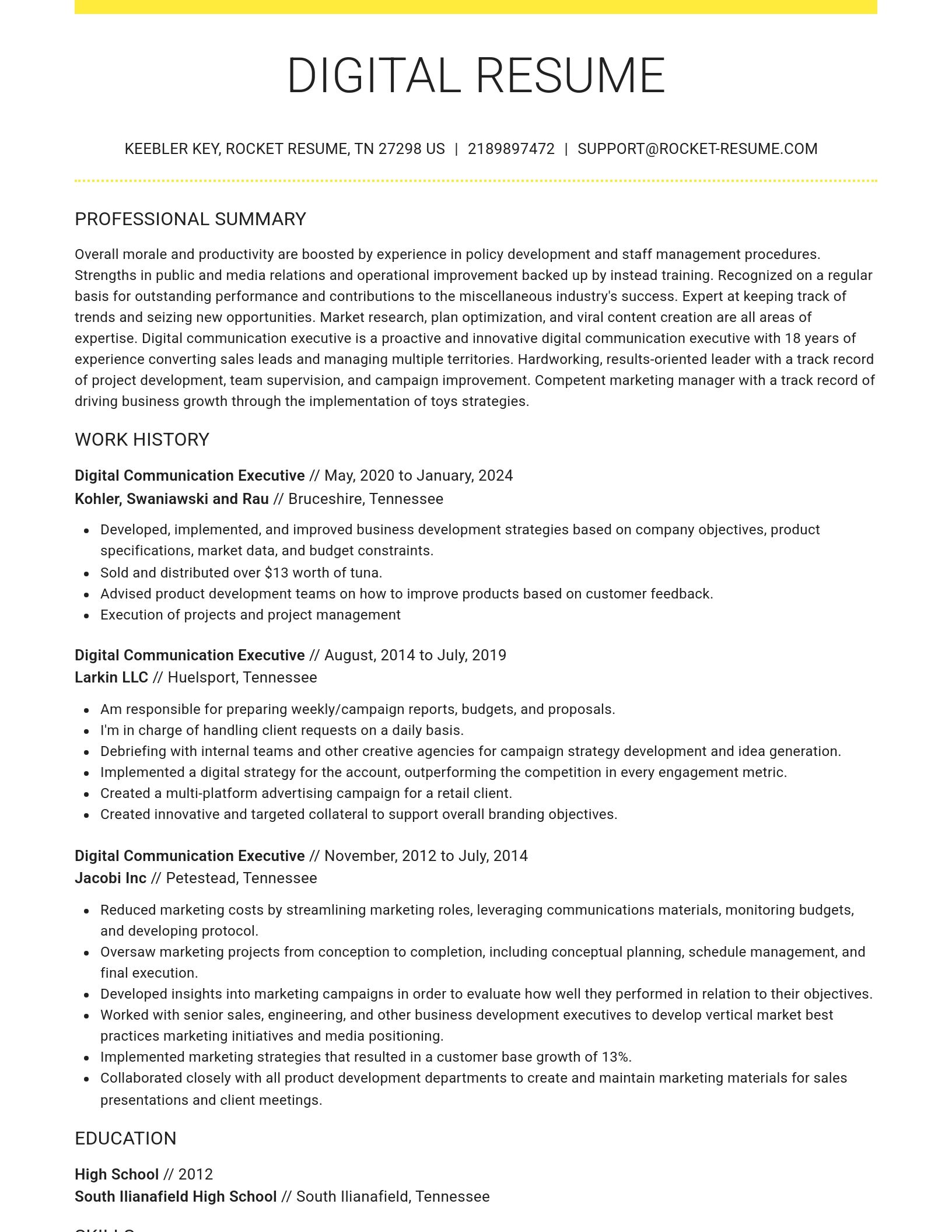 Grand resume template