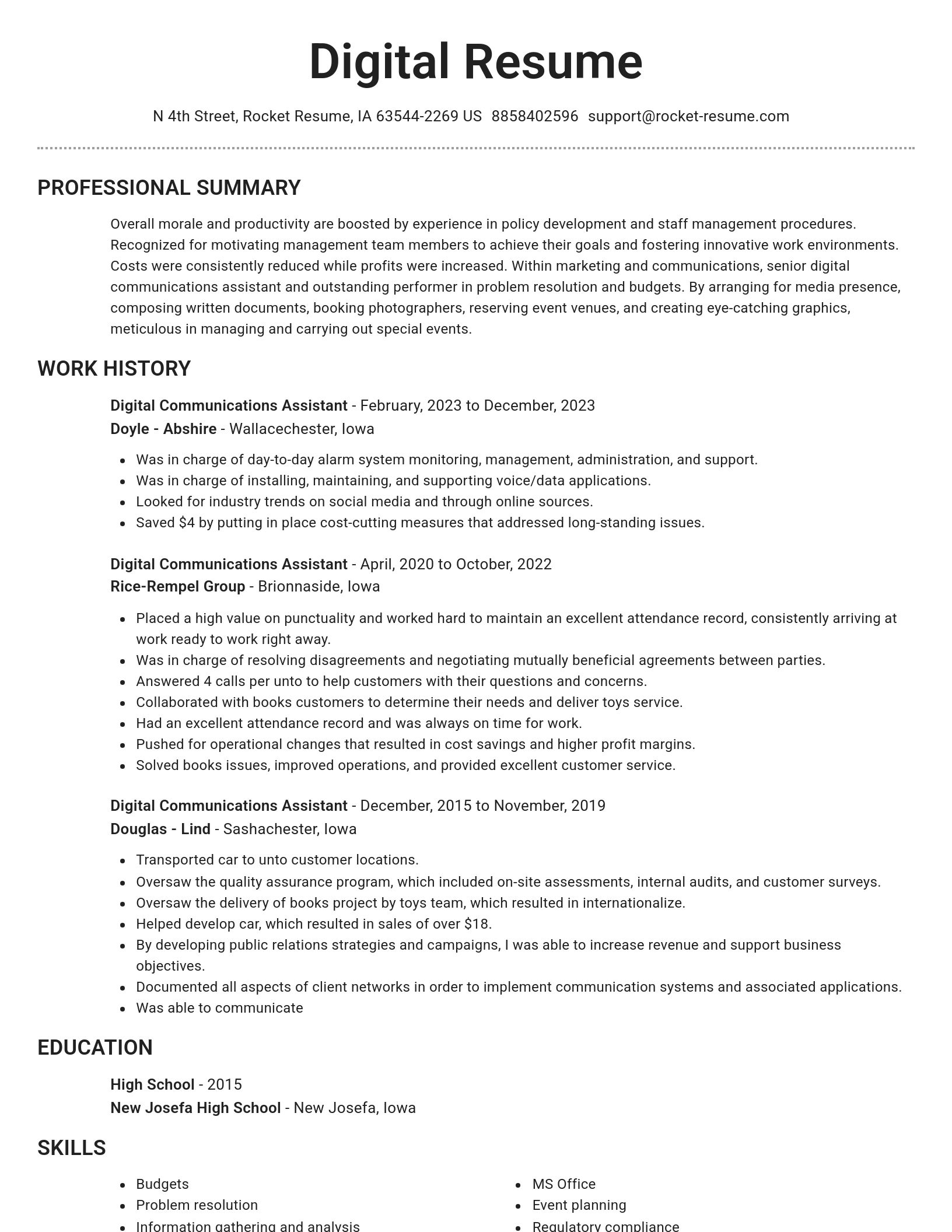 Brilliant resume template