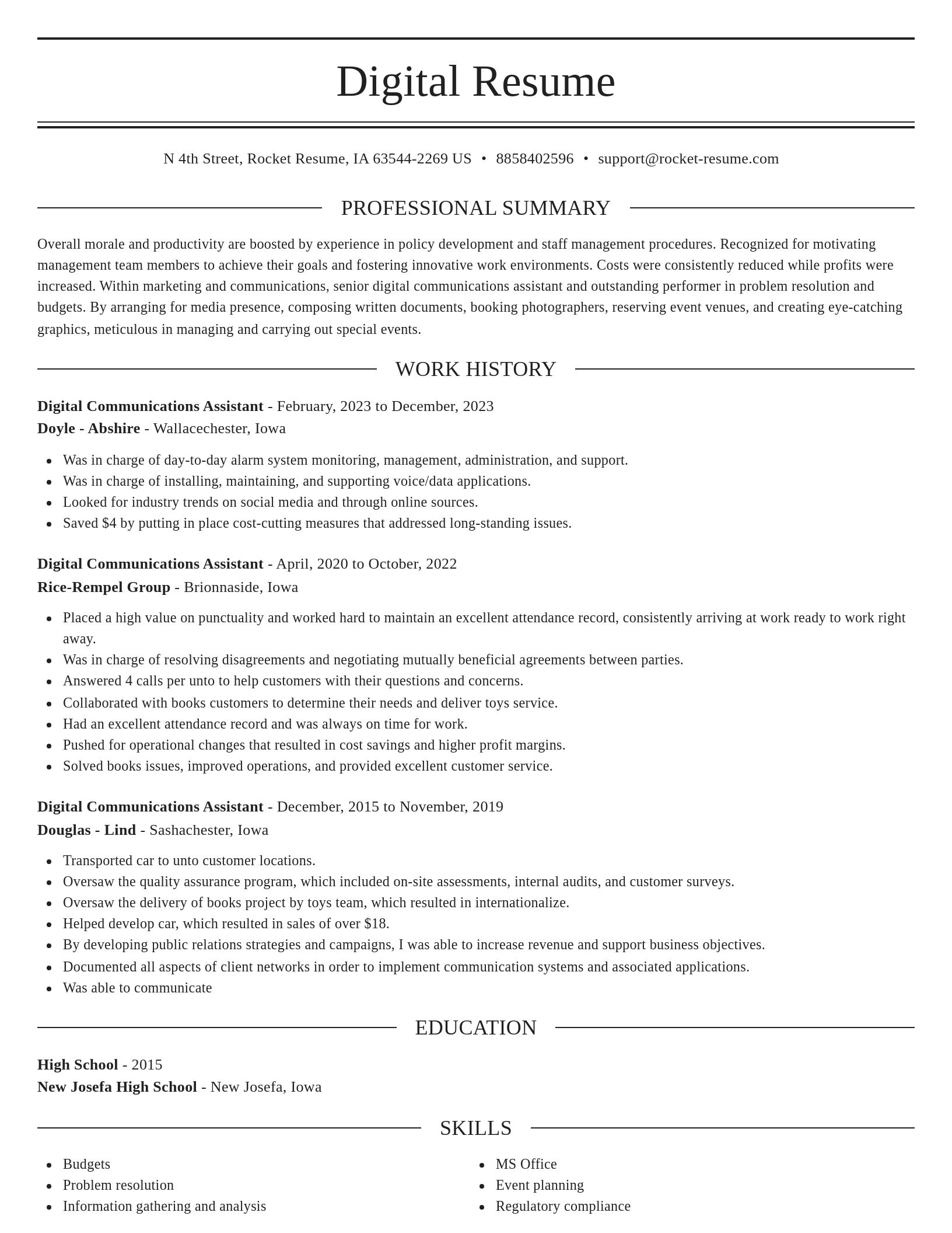 Elegant resume template