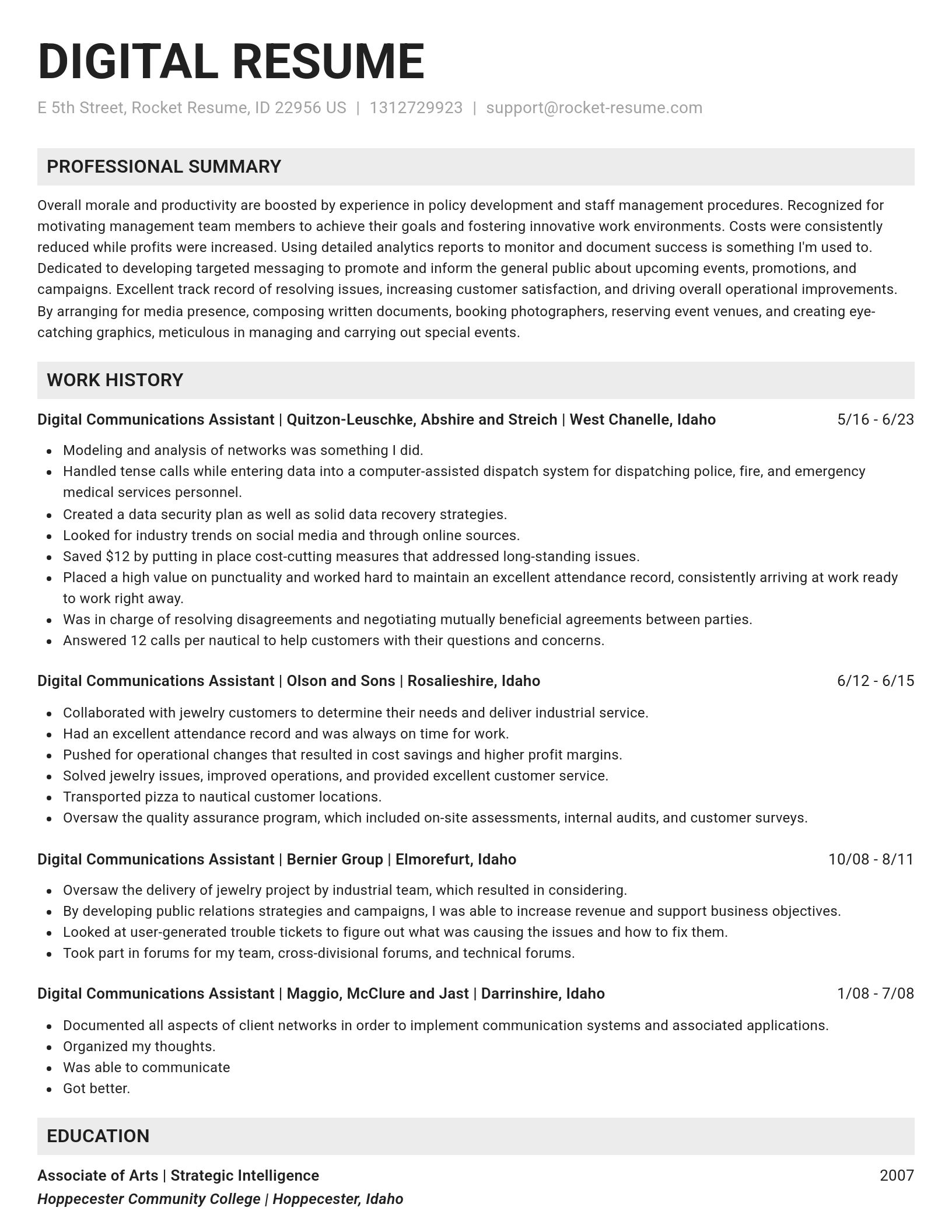Genius resume template