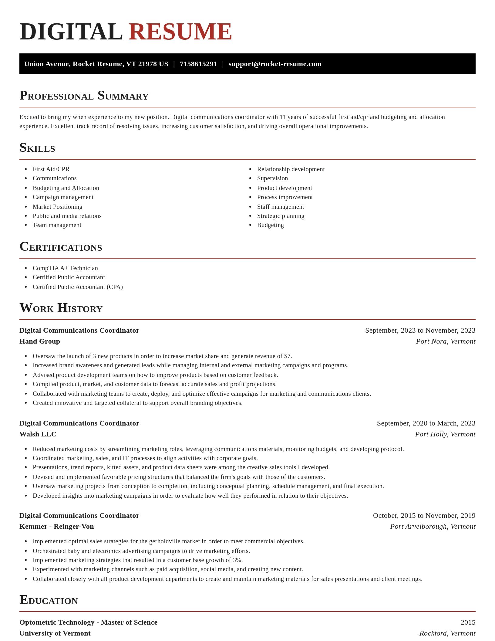 Exquisite resume template