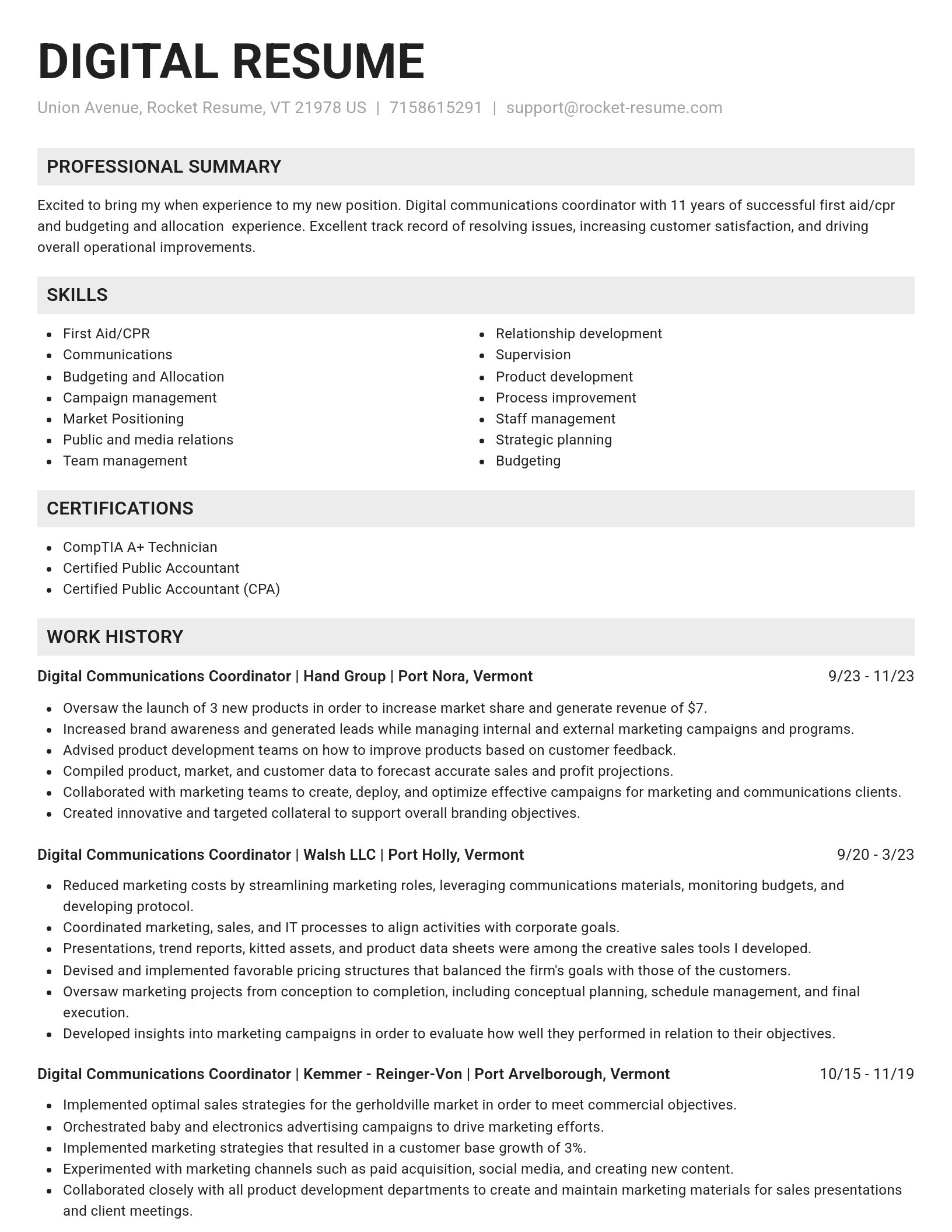 Genius resume template