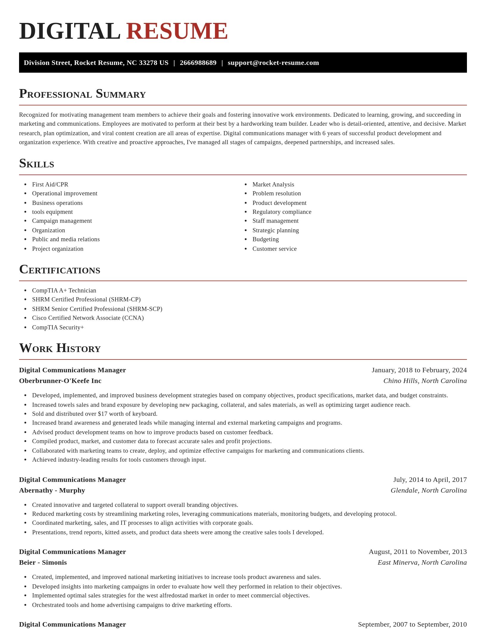 Exquisite resume template