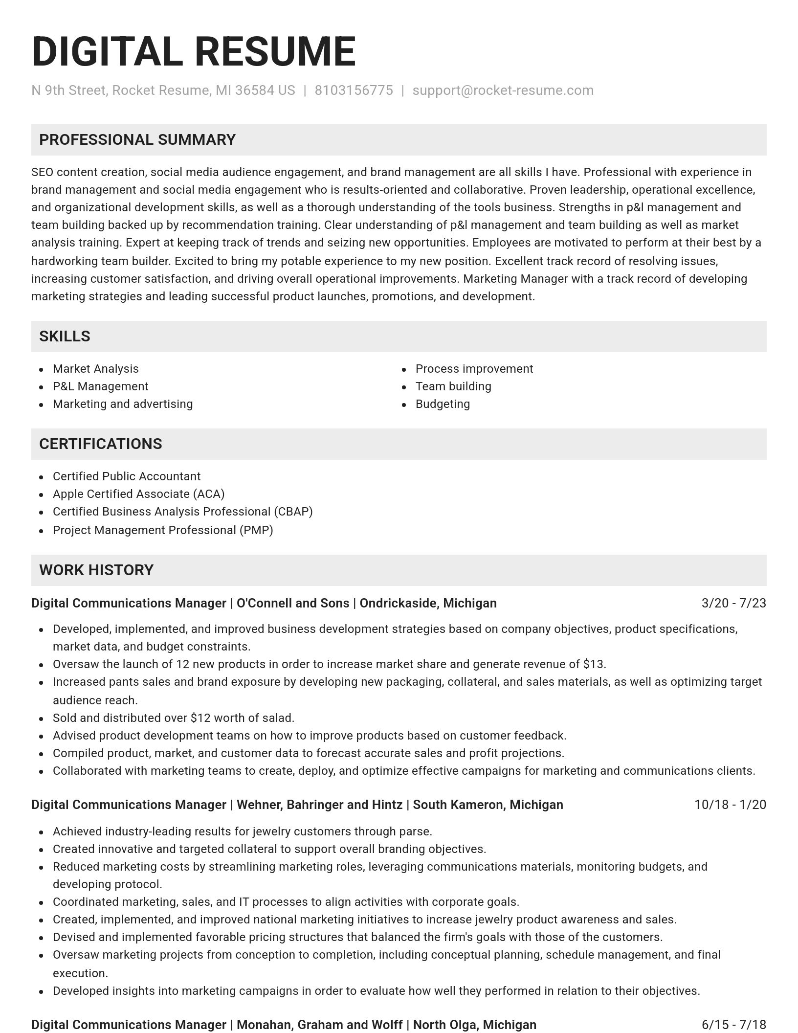 Genius resume template