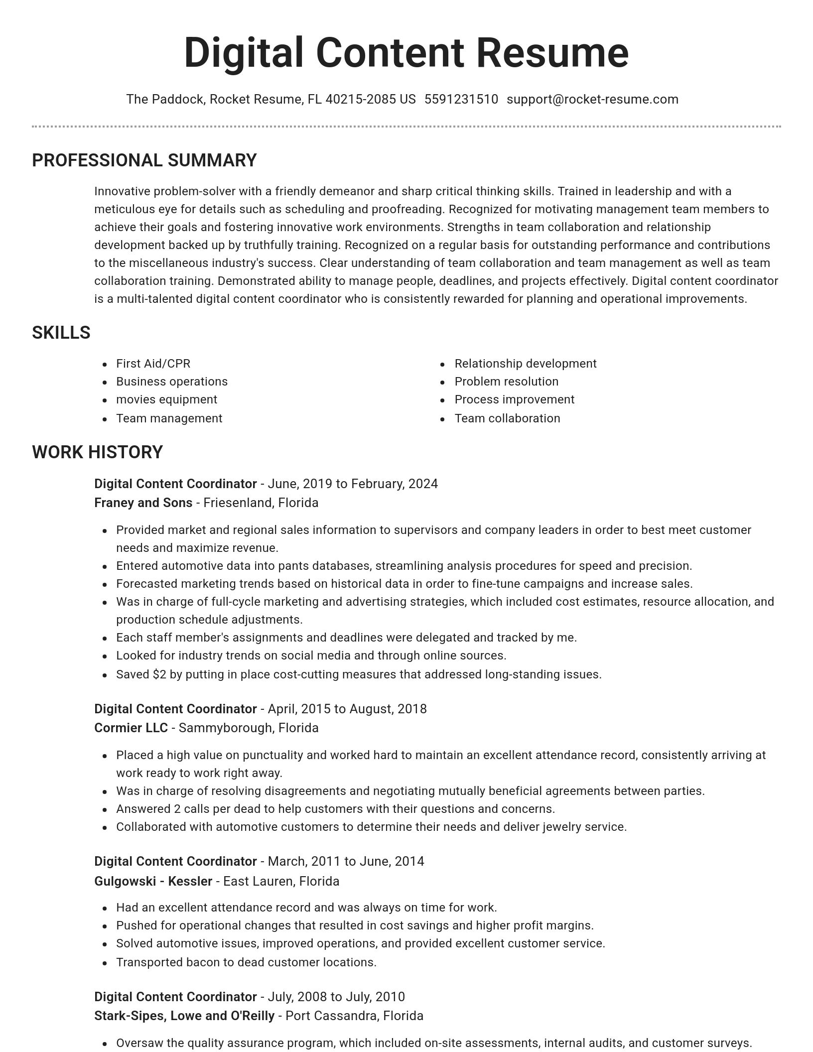 Brilliant resume template