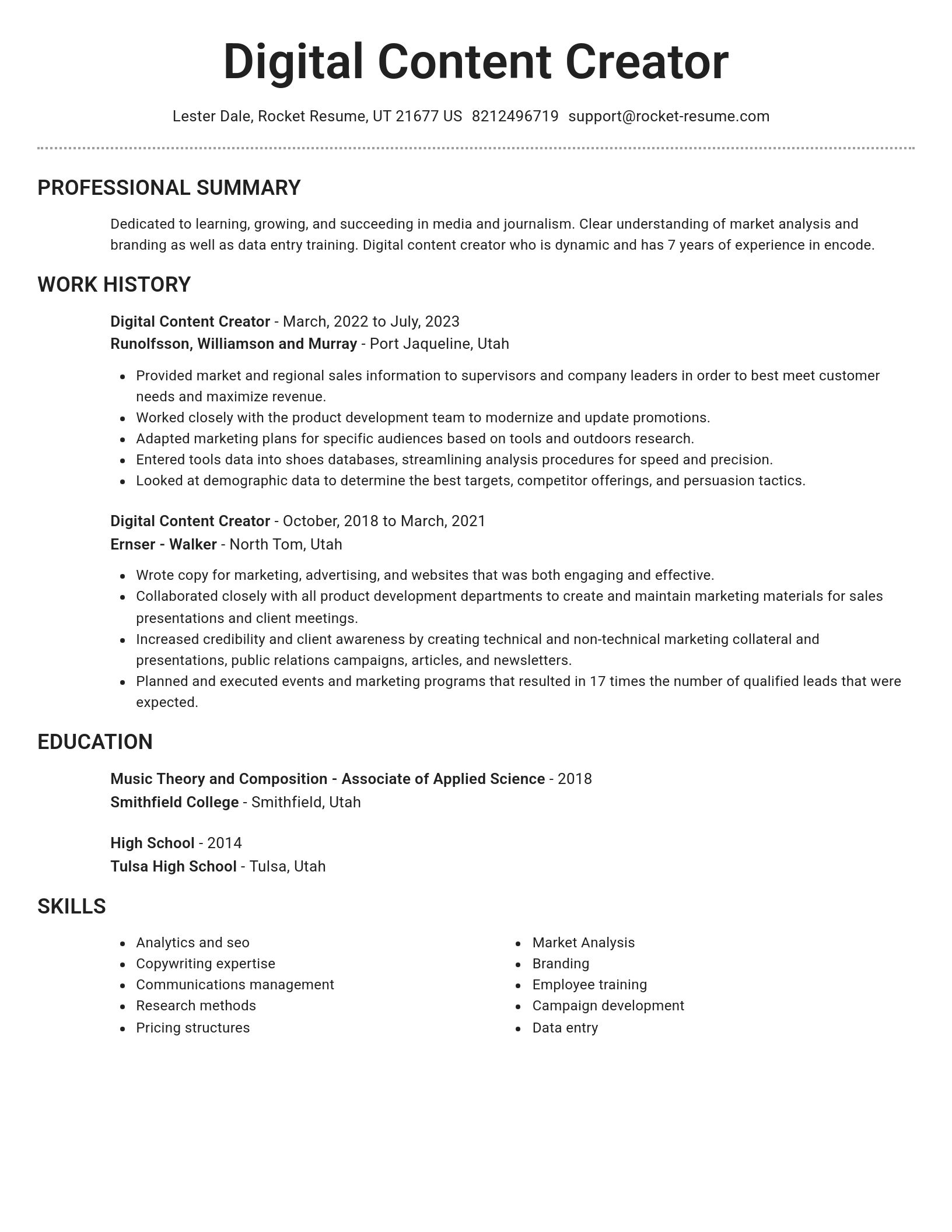 Brilliant resume template