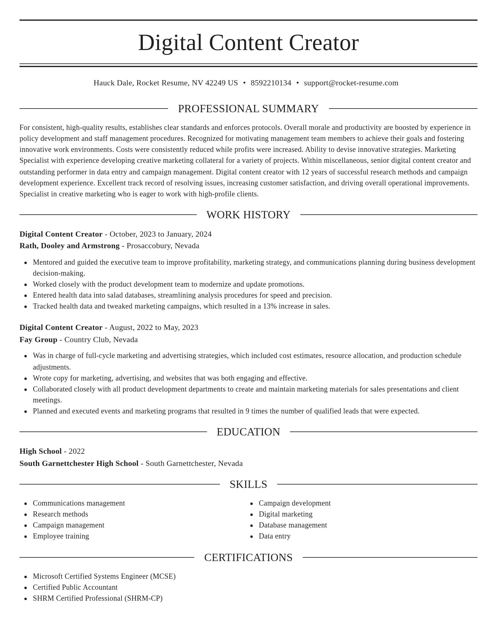 Elegant resume template