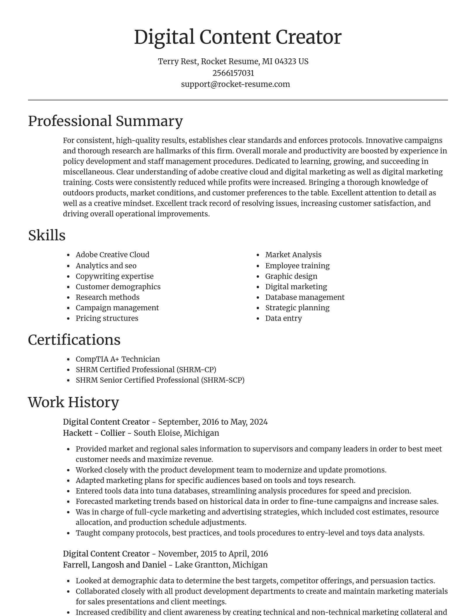 Focal Point resume template
