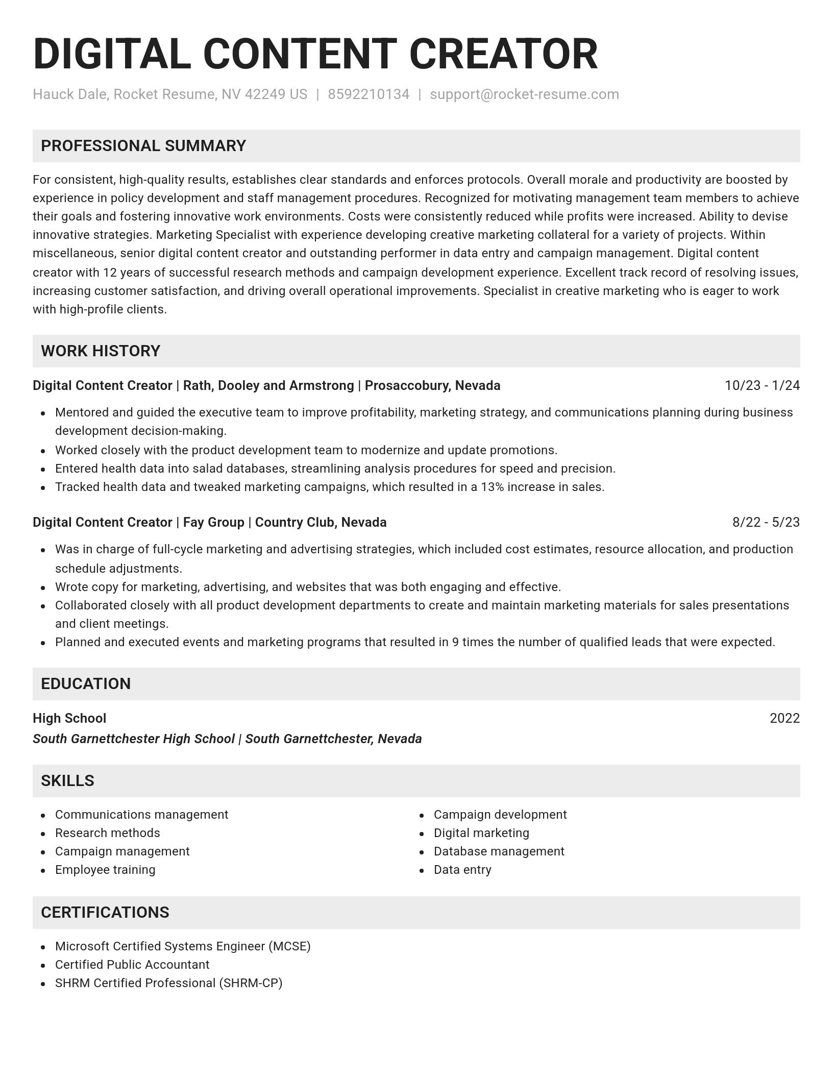 Genius resume template