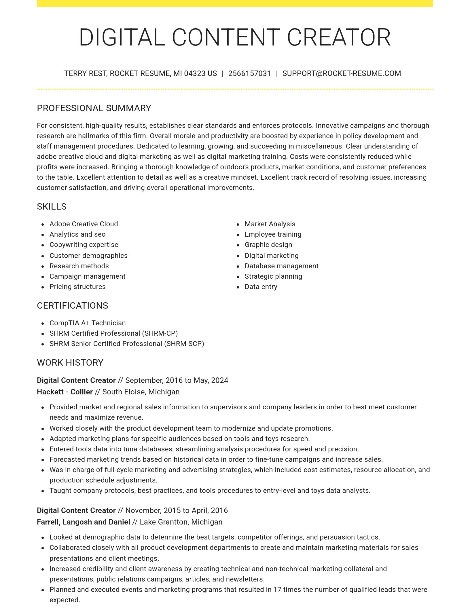 Grand resume template