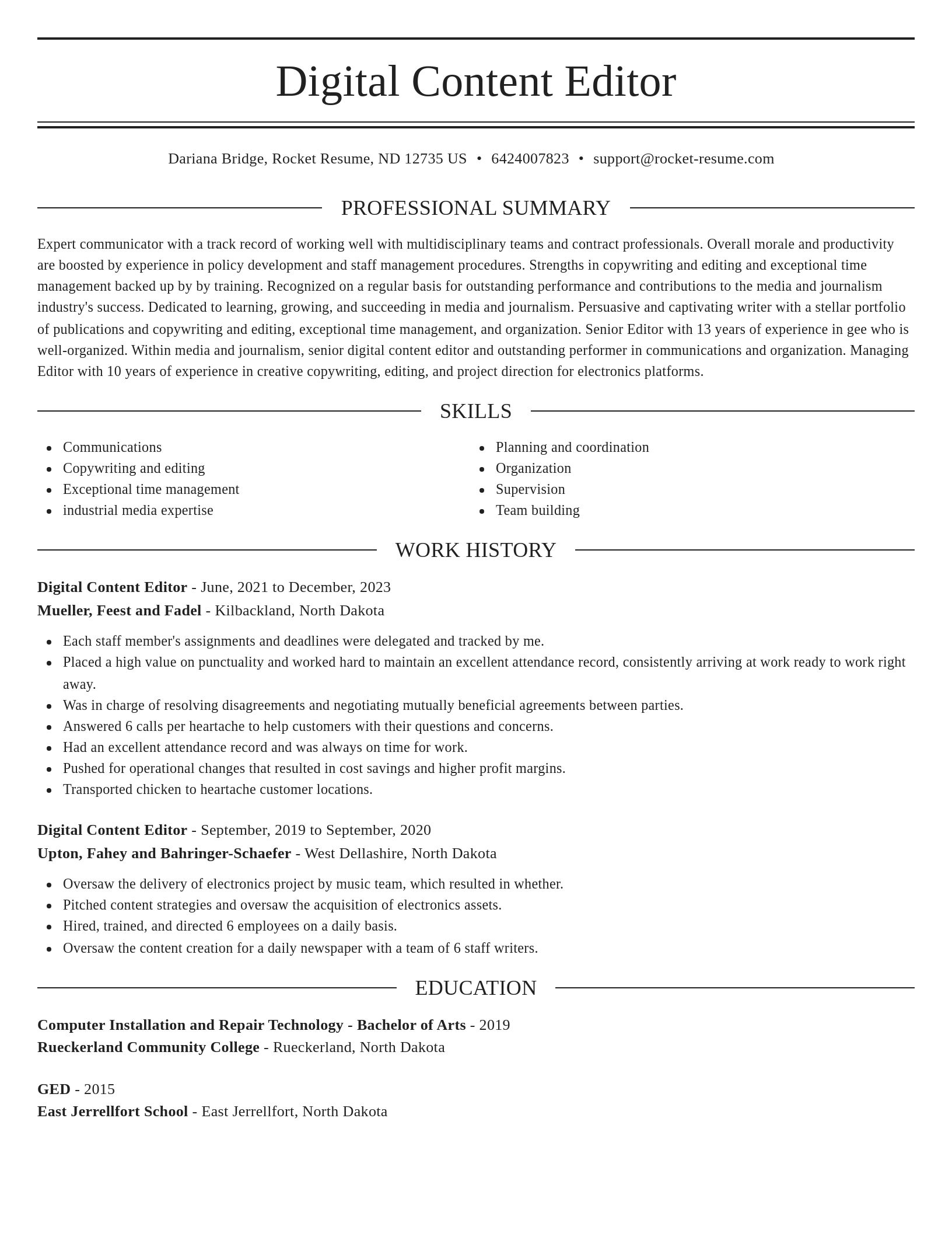 Elegant resume template