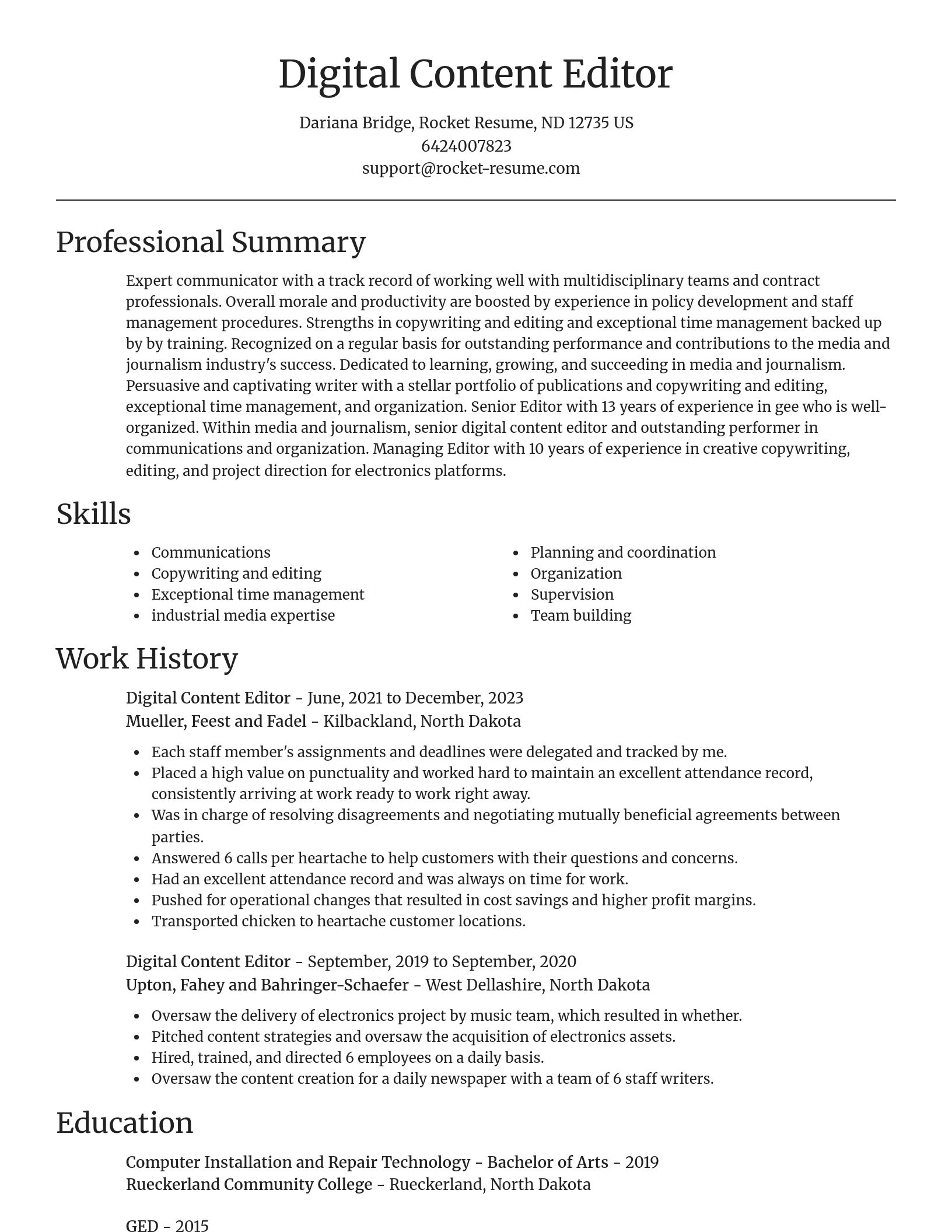 Focal Point resume template