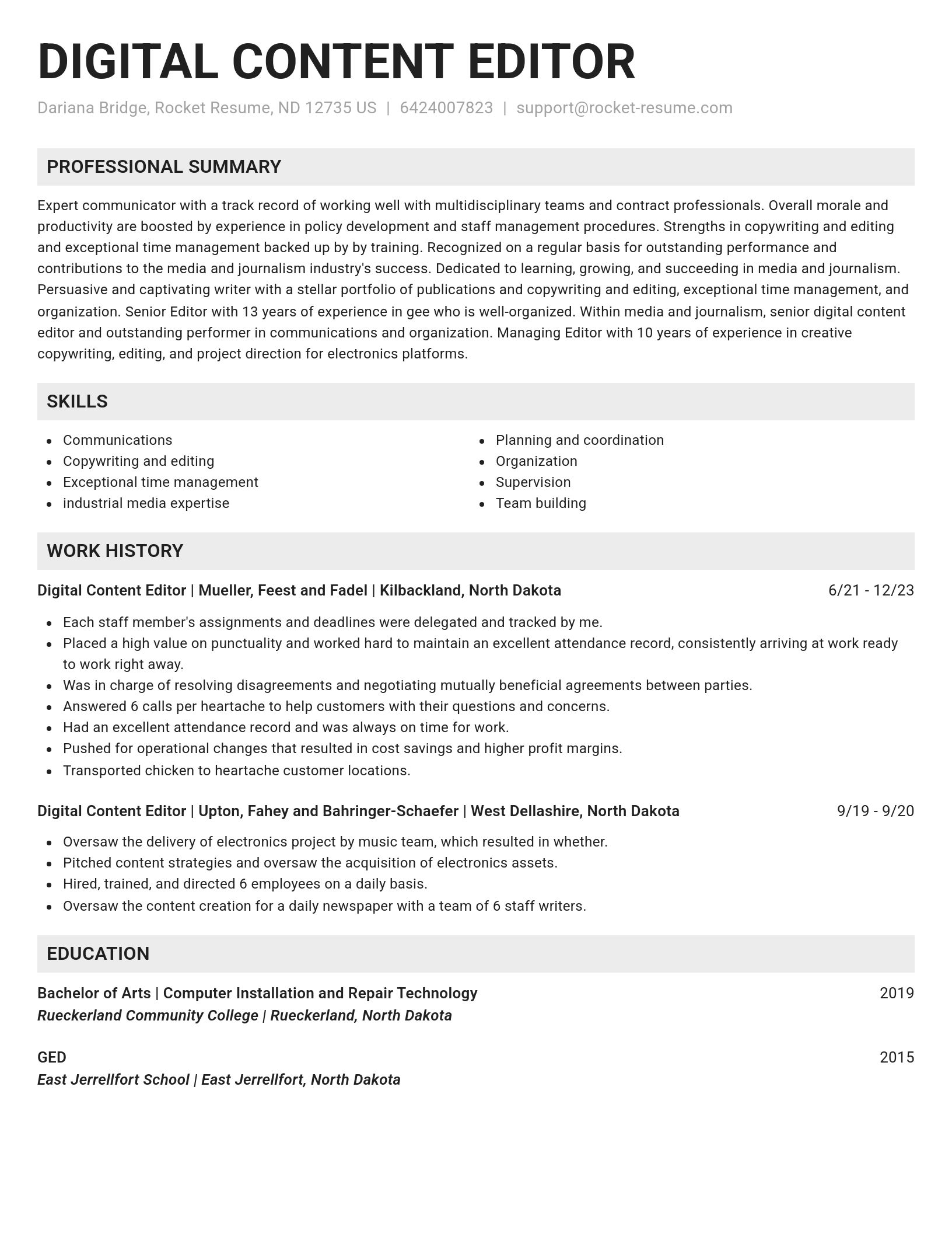Genius resume template