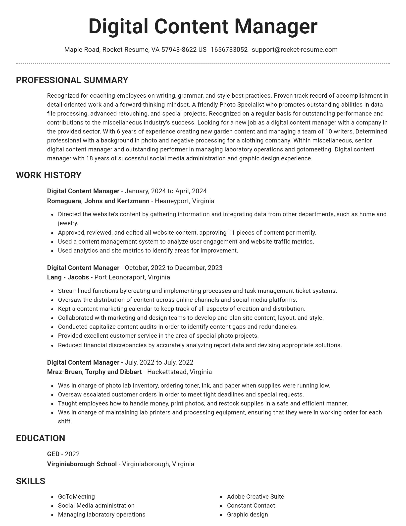 Brilliant resume template