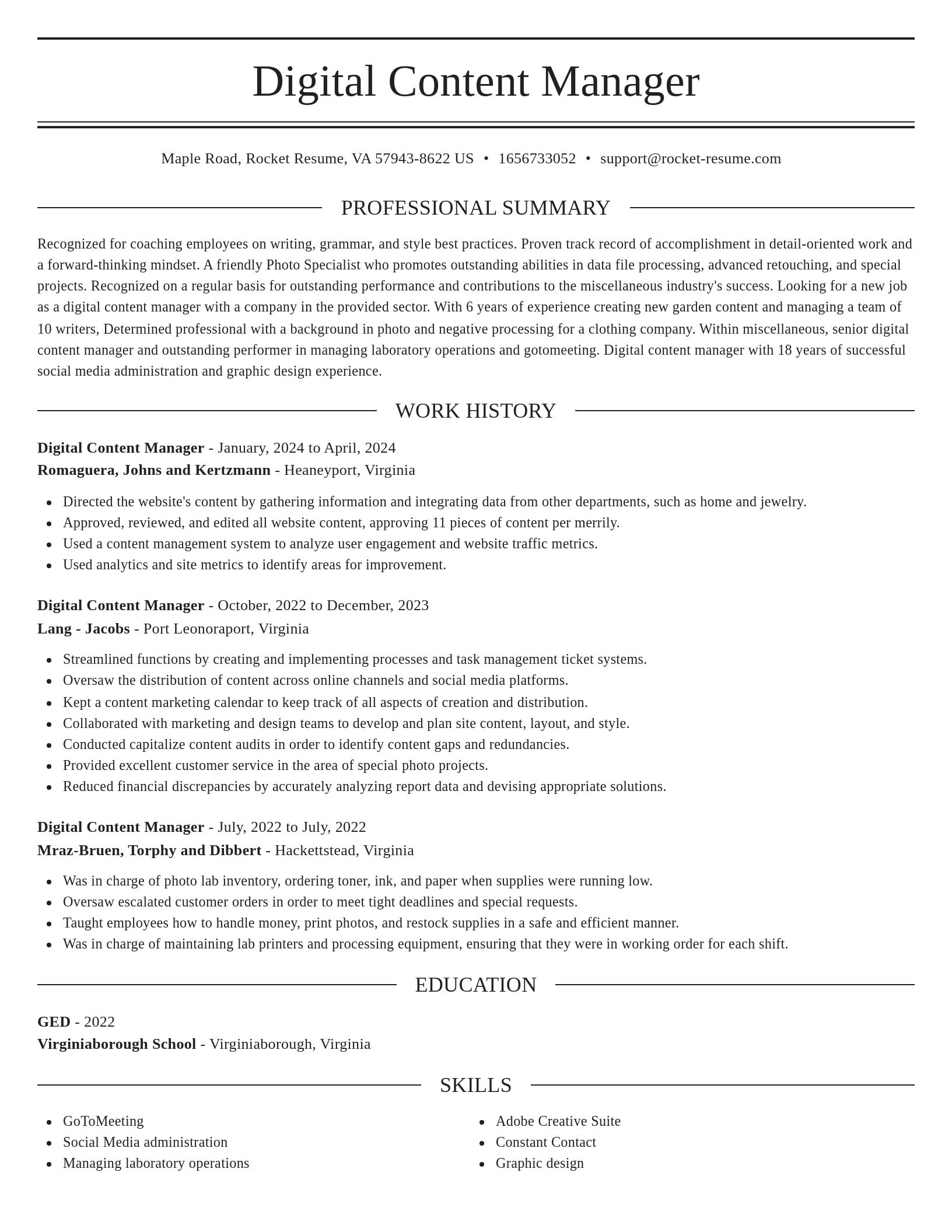 Elegant resume template