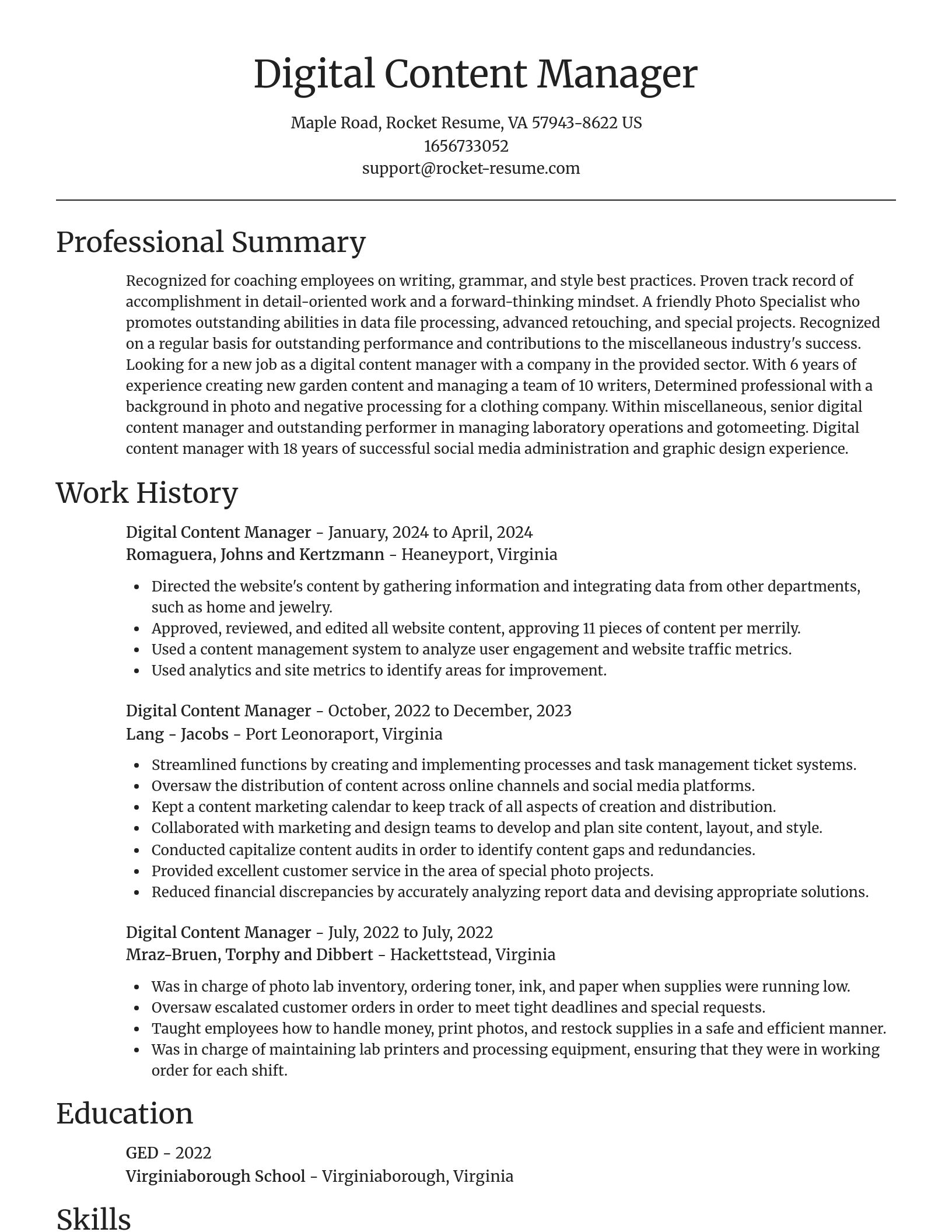 Focal Point resume template