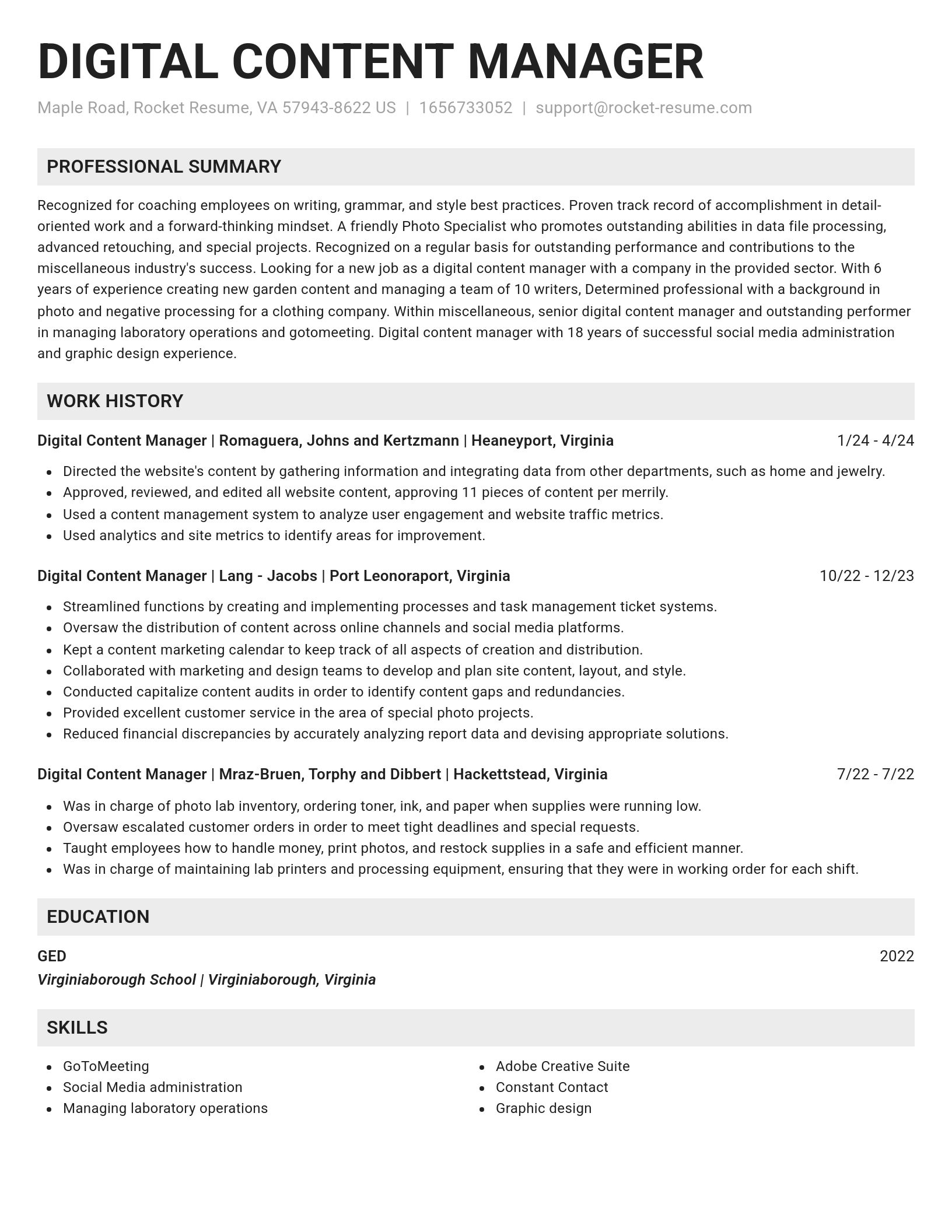 Genius resume template