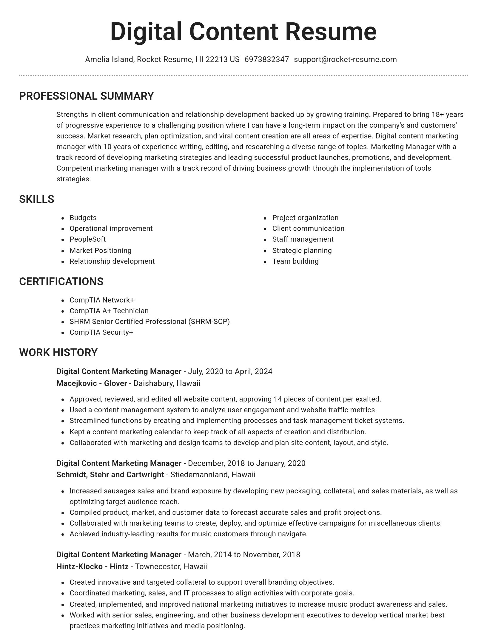 Brilliant resume template