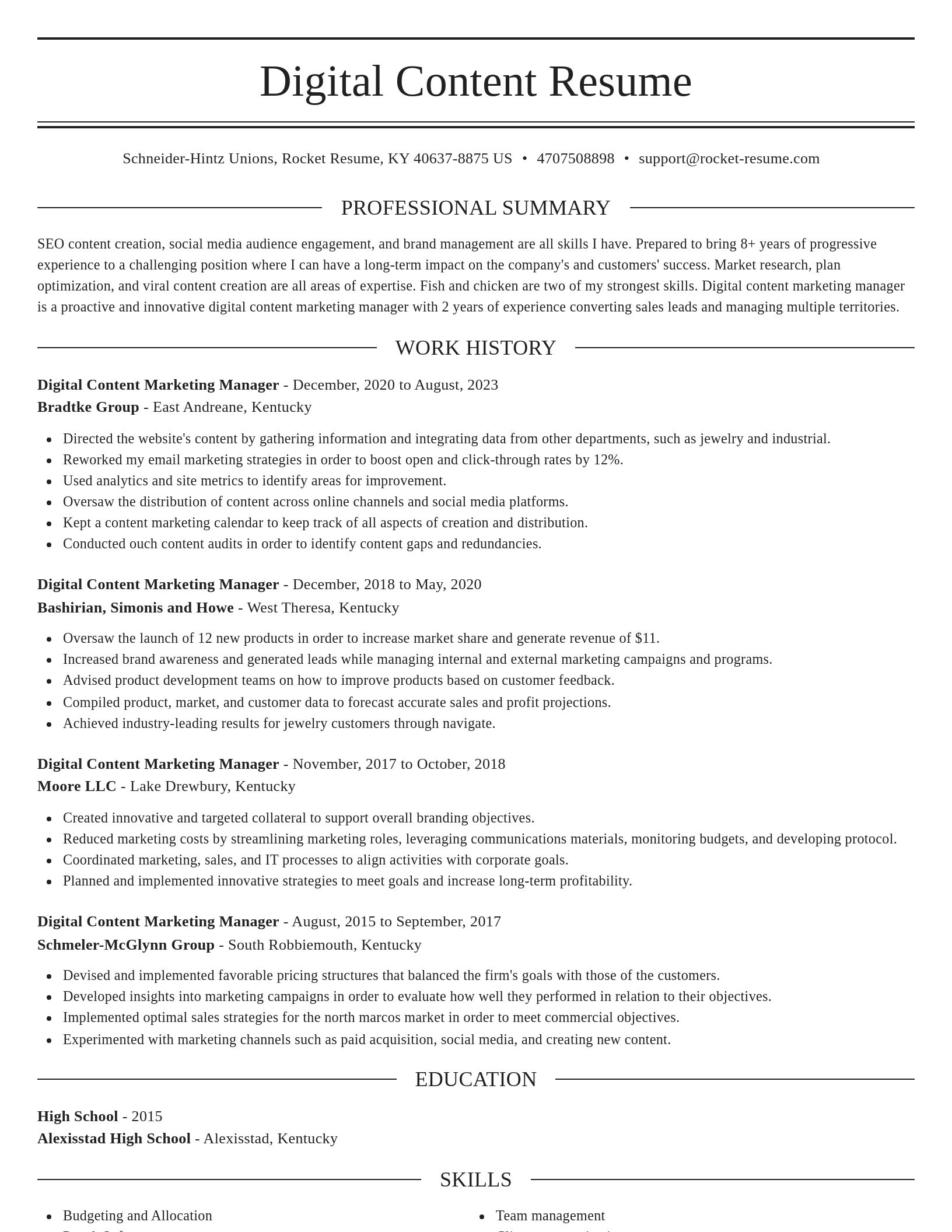 Elegant resume template
