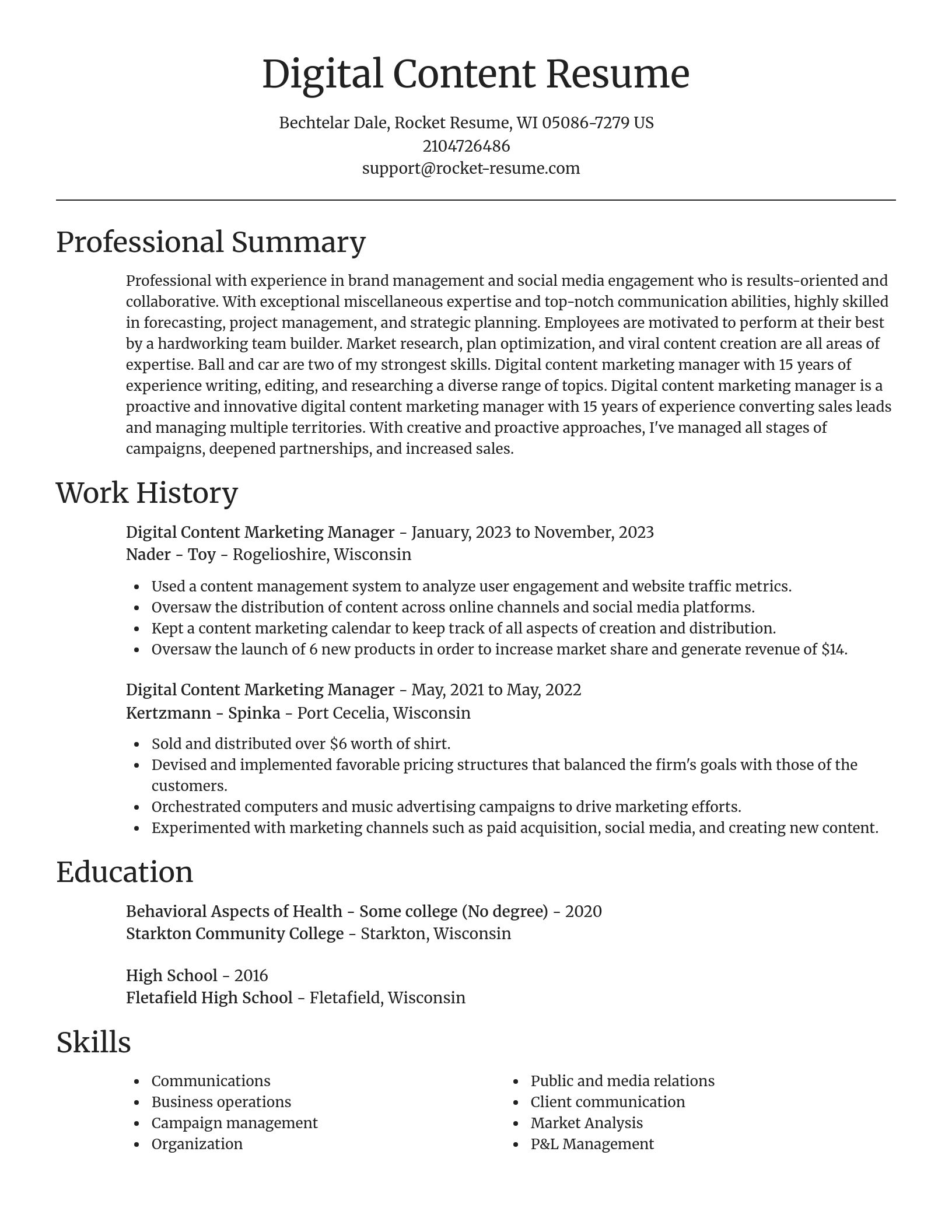 Focal Point resume template