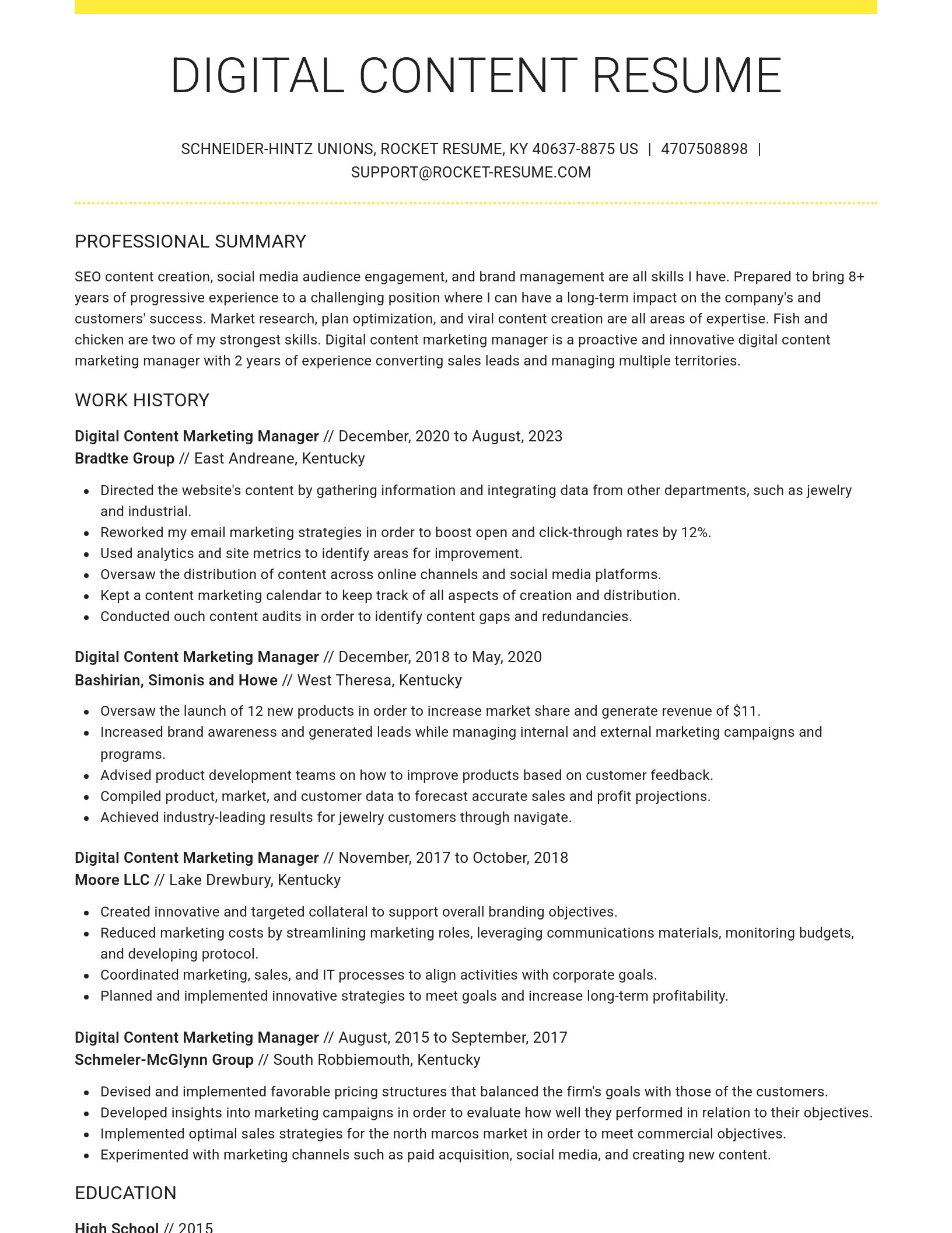 Grand resume template