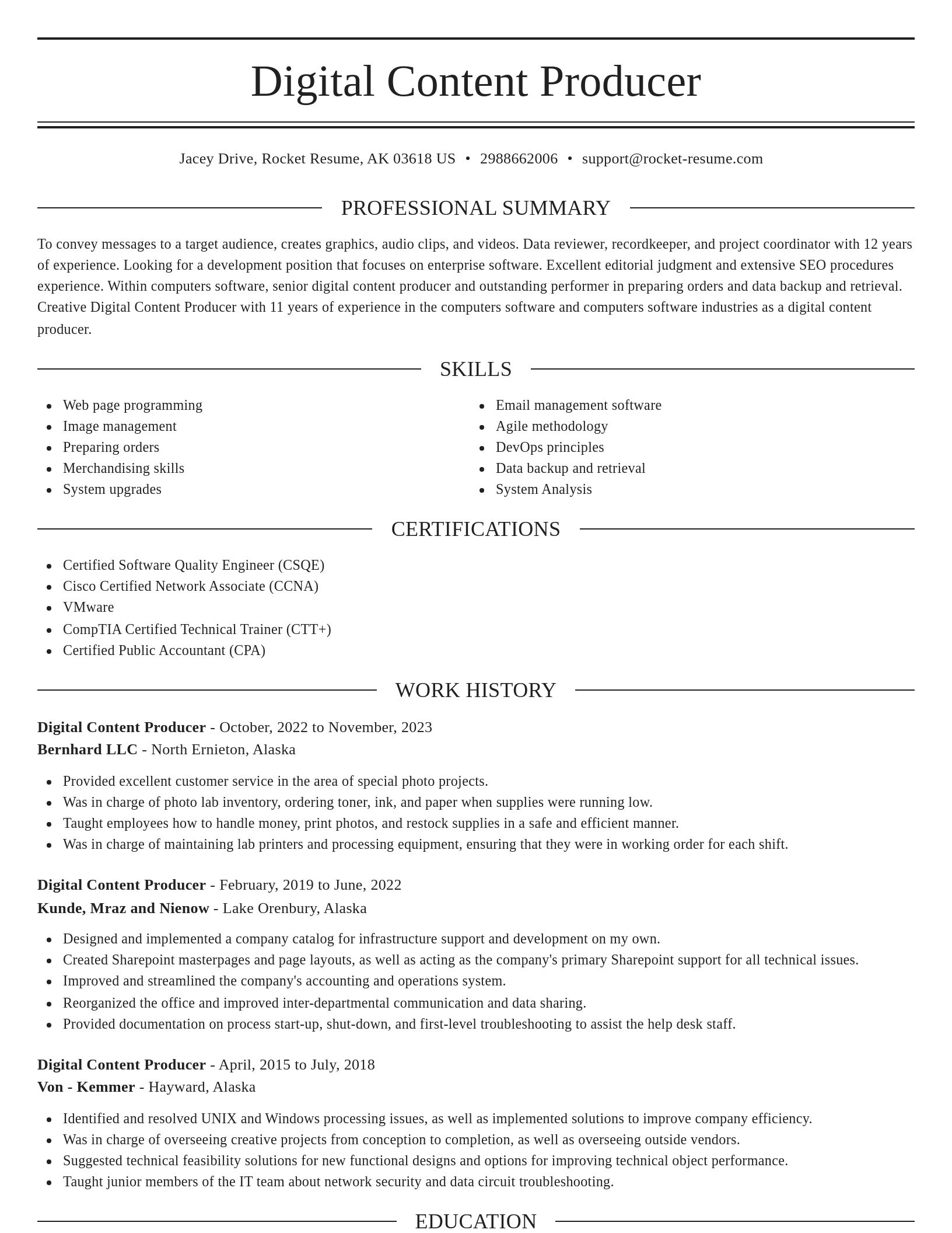 Elegant resume template