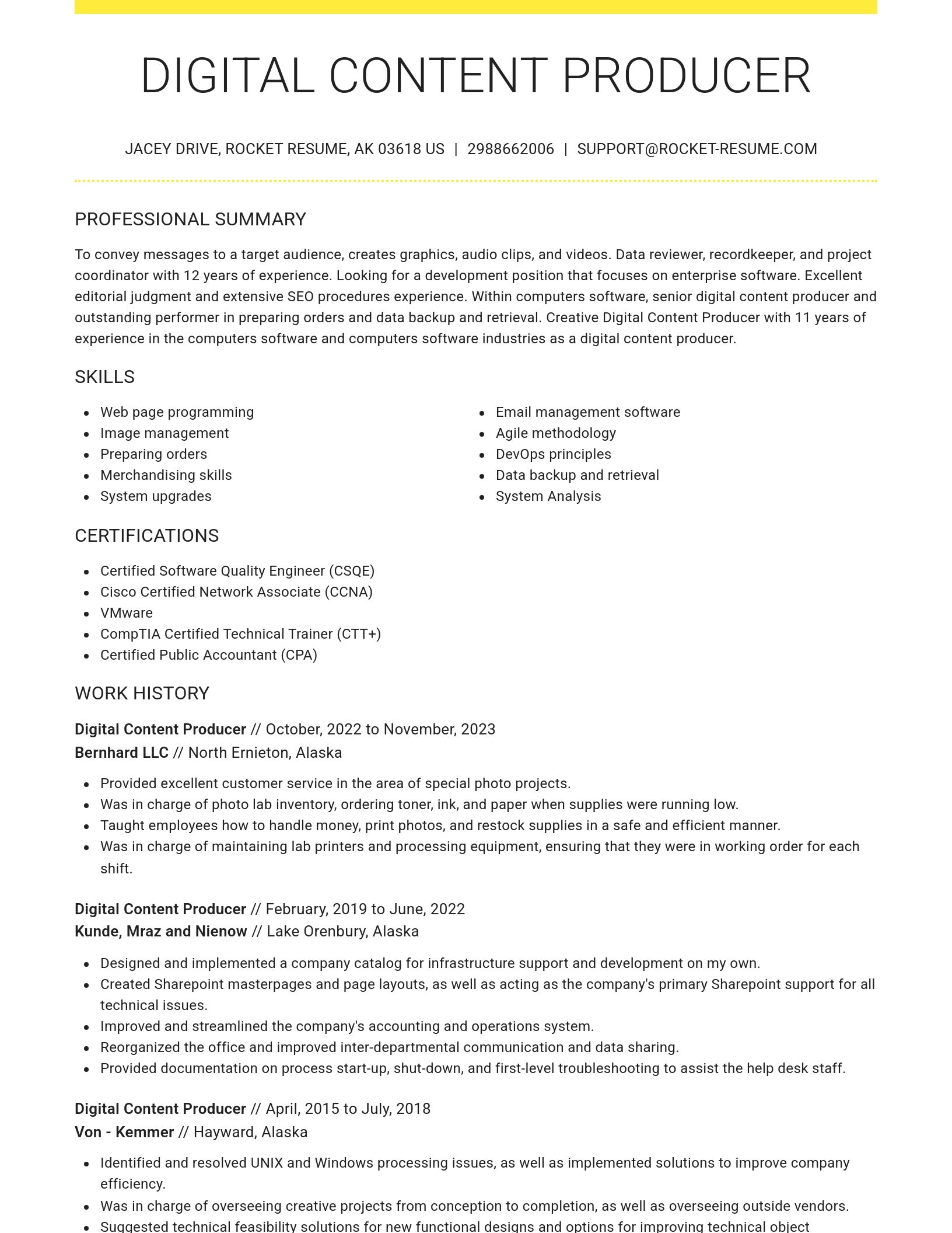 Grand resume template