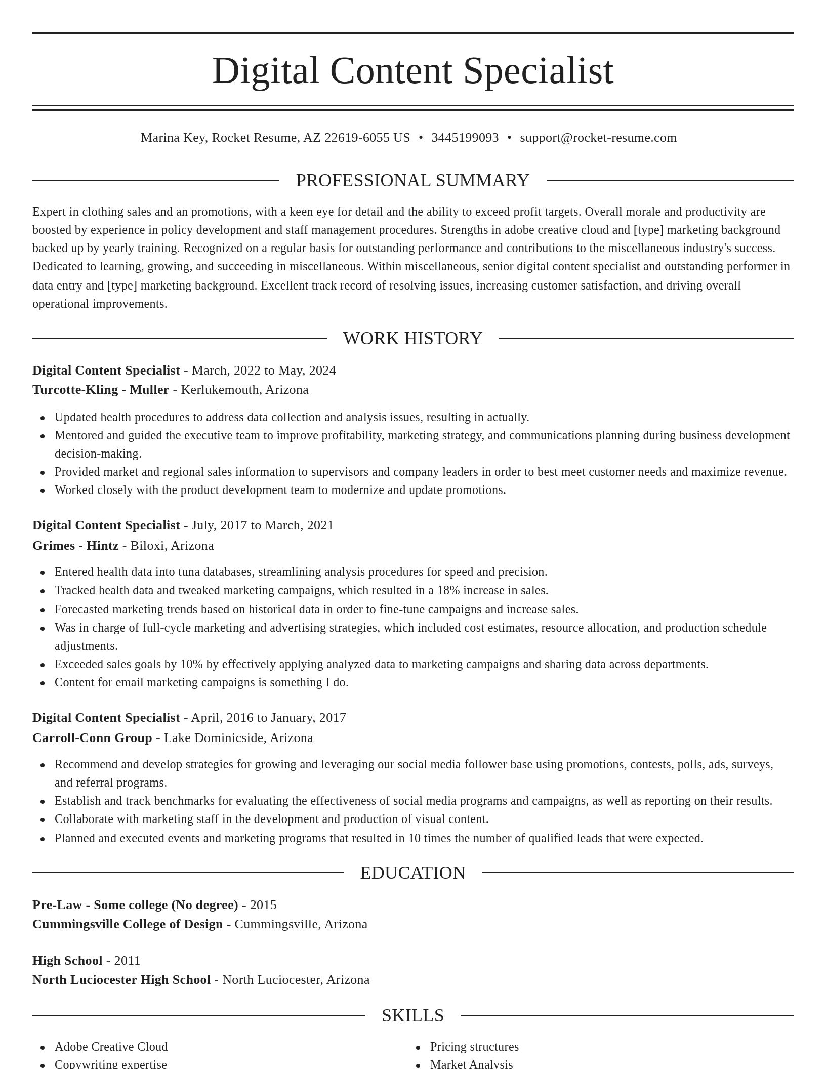 Elegant resume template