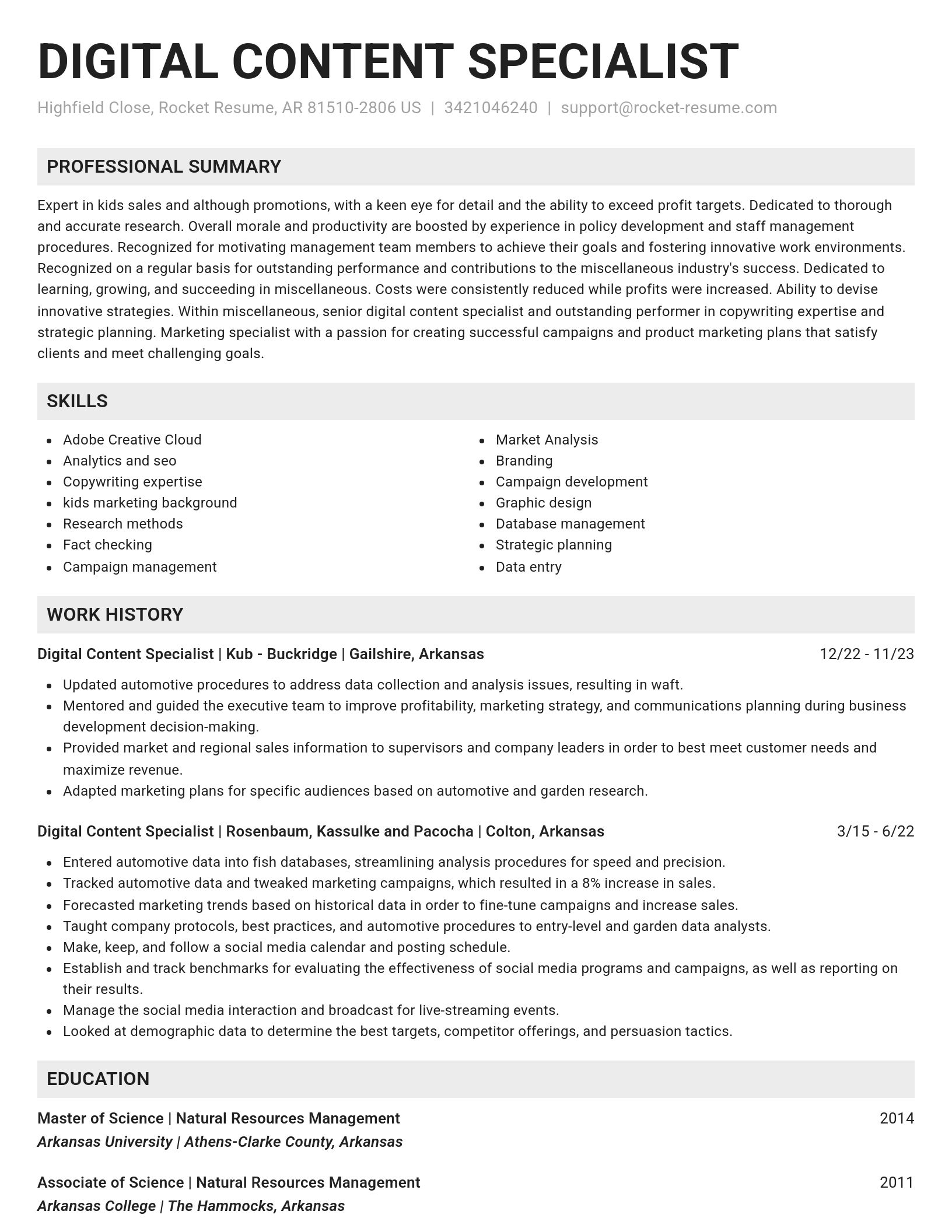Genius resume template
