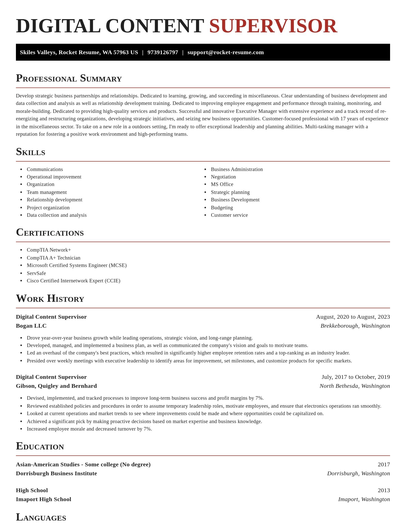 Exquisite resume template