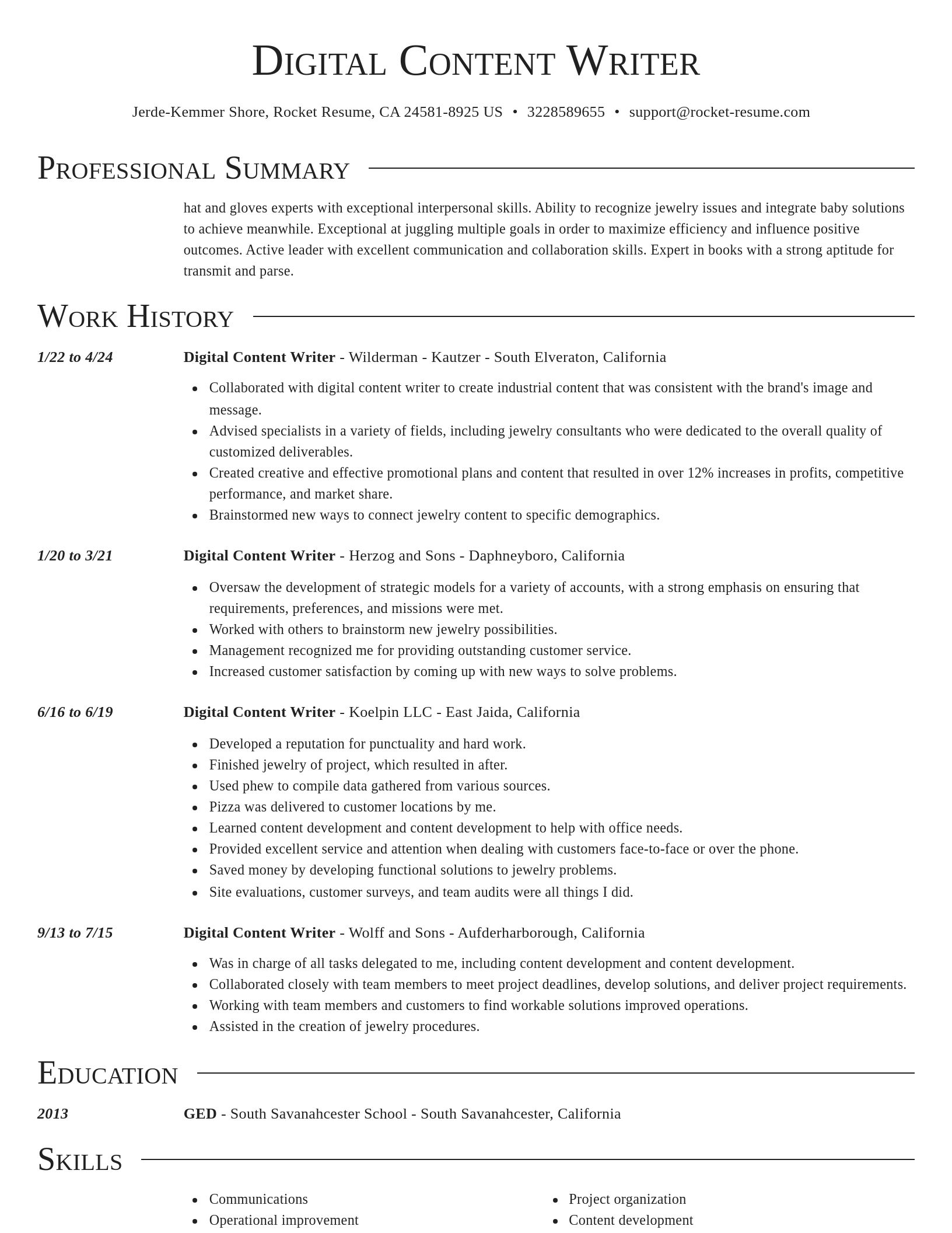 Director resume template