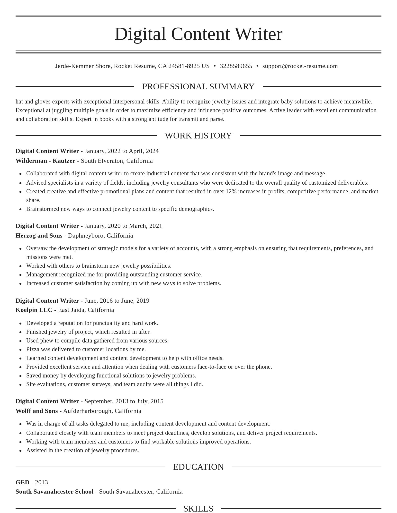 Elegant resume template