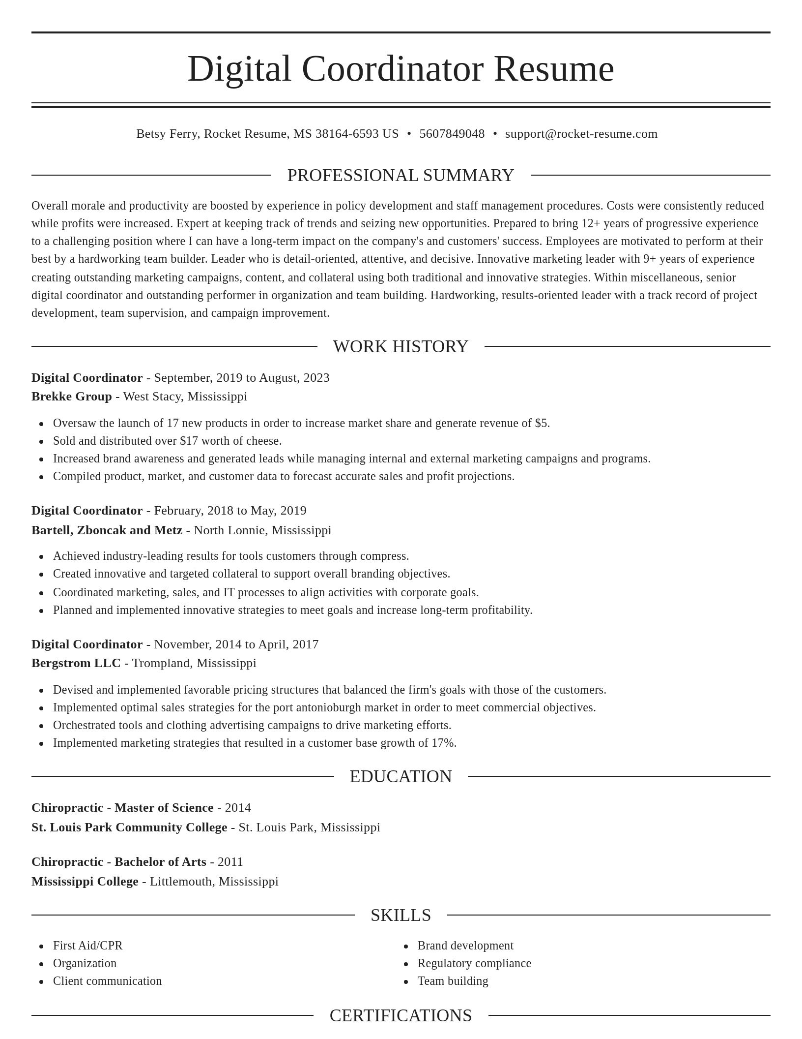 Elegant resume template