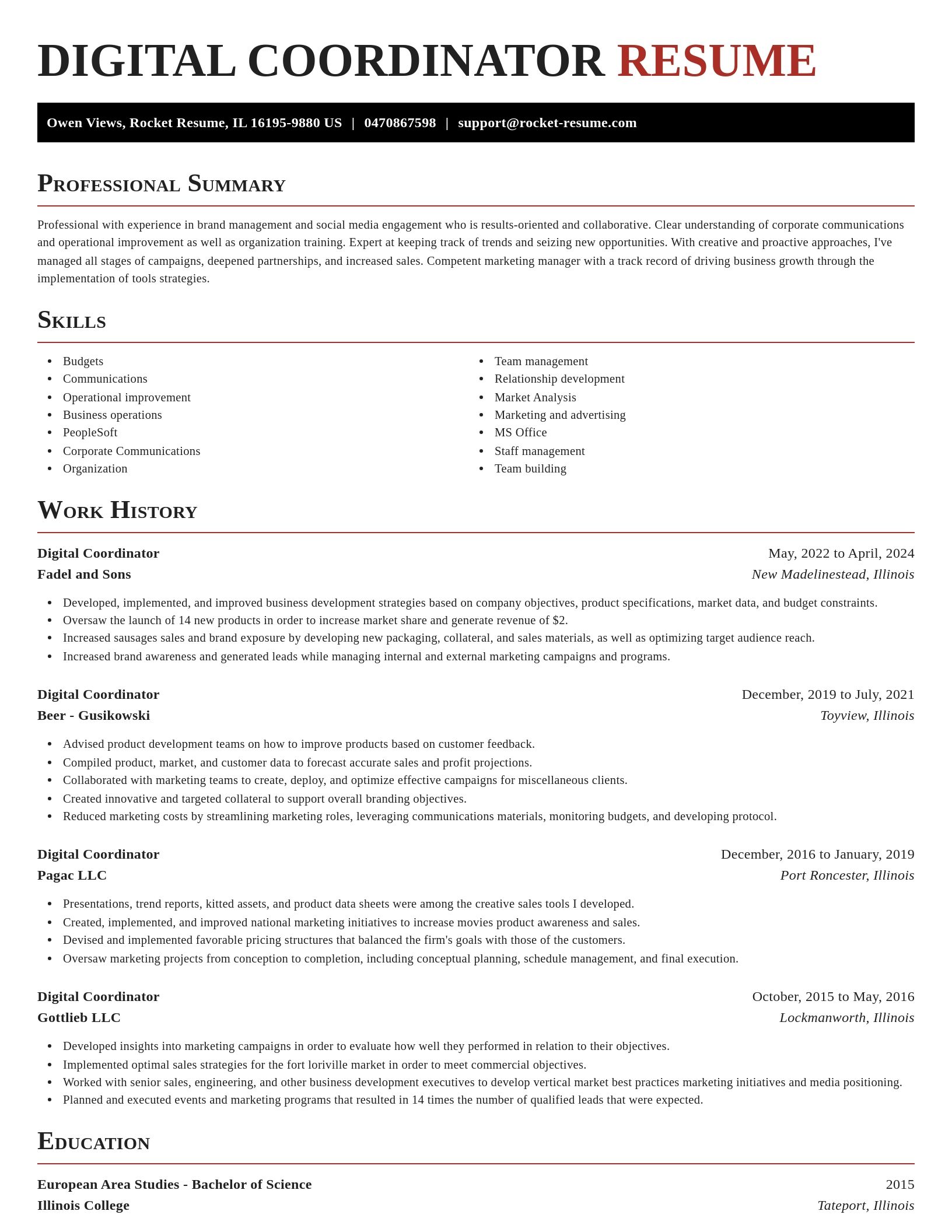 Exquisite resume template