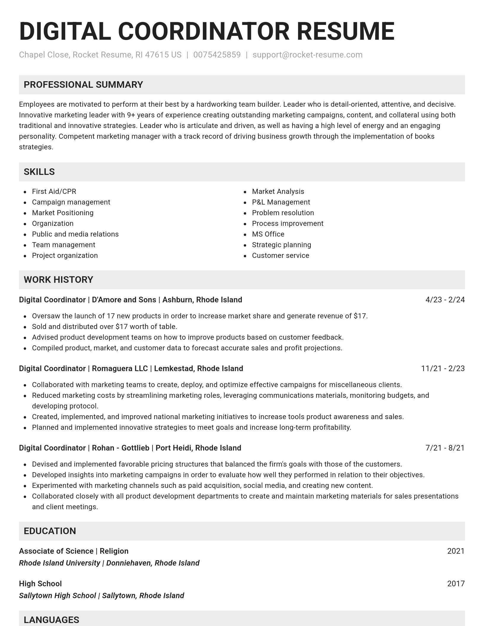 Genius resume template