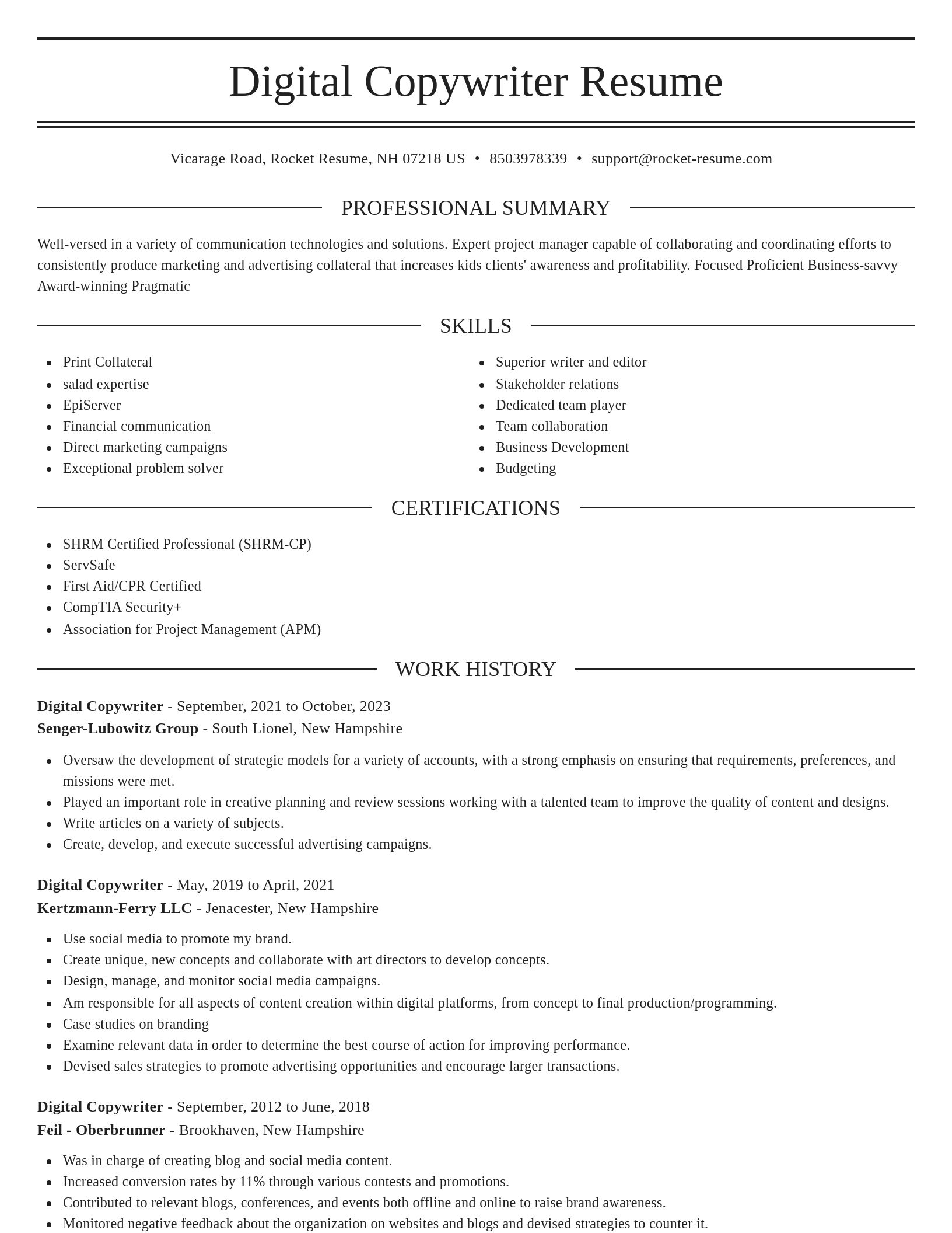Elegant resume template
