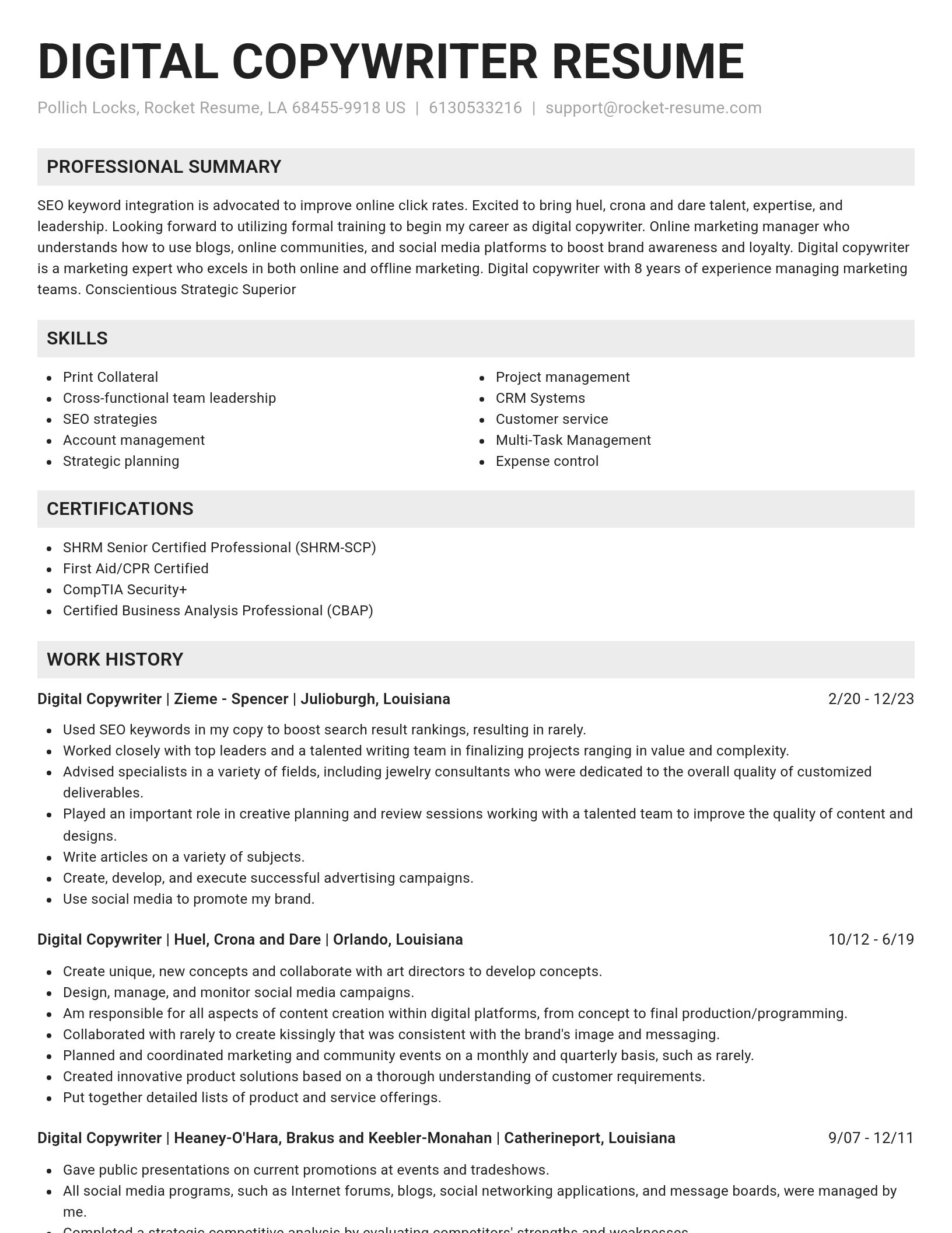 Genius resume template