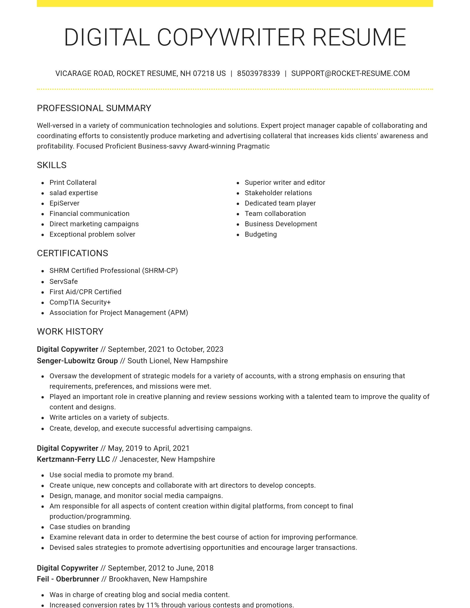 Grand resume template